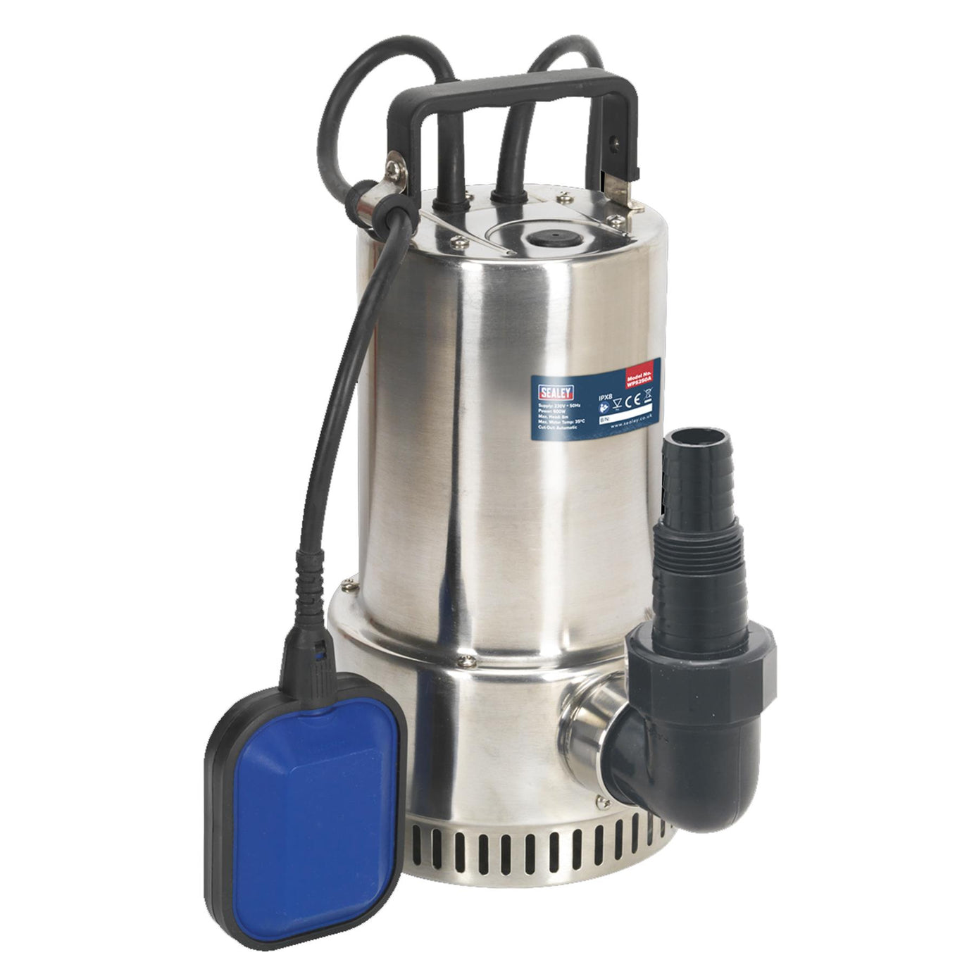 Submersible Stainless Water Pump Automatic 250L/min 230V Sealey