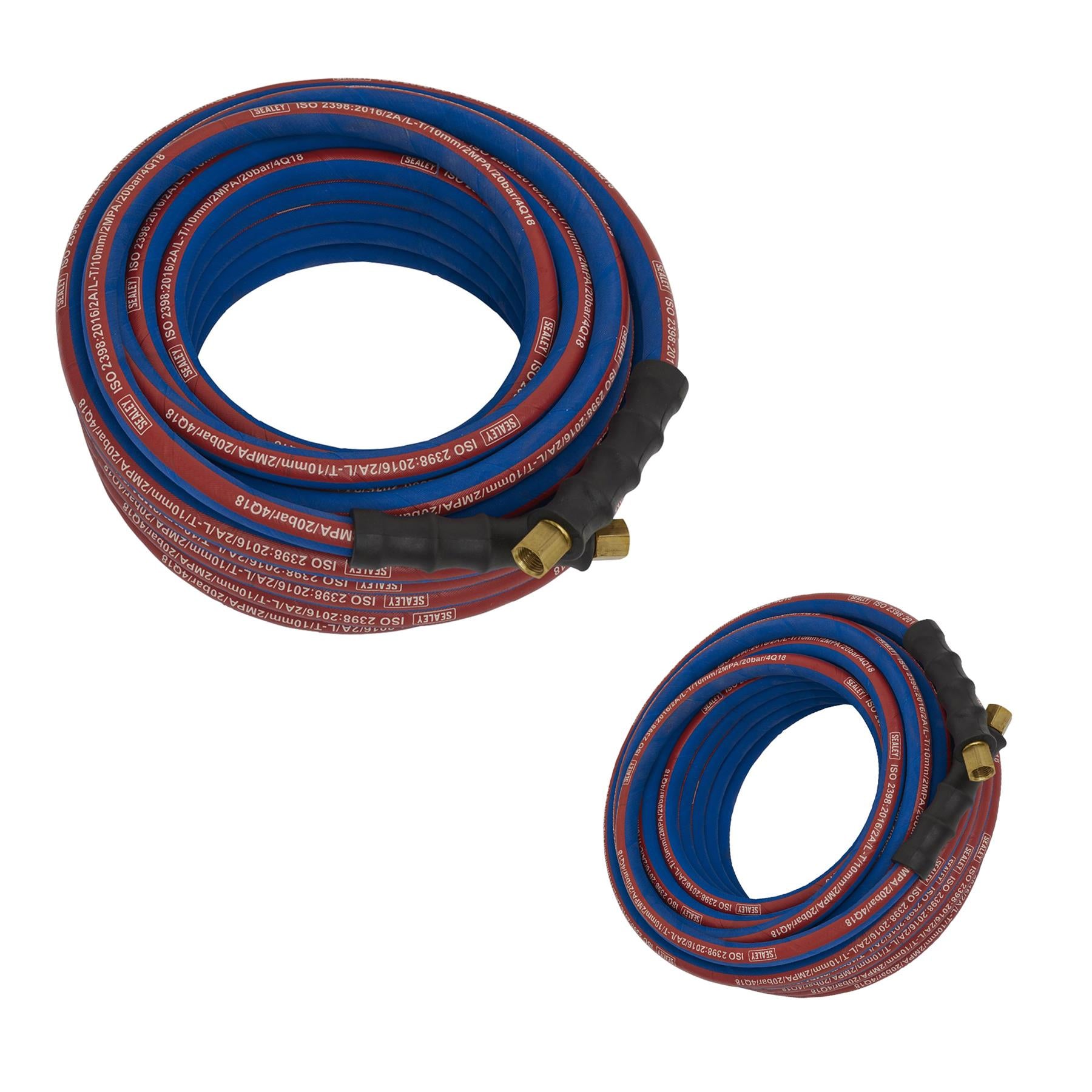 Sealey Extra Heavy Duty Rubber Air Compressor Hose 15m x Ø10mm with 1/4"BSP