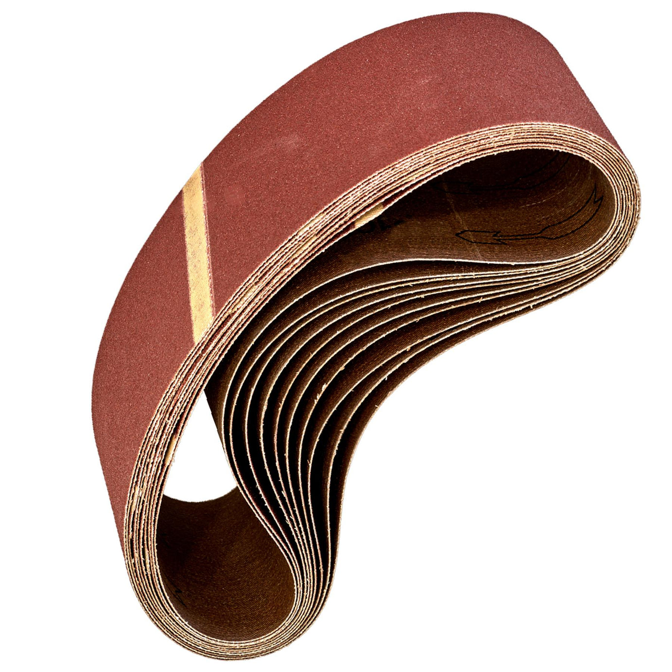 Sanding Belt 75 x 533mm 120Grit - Aluminium oxide   Pack of 10 Sealey
