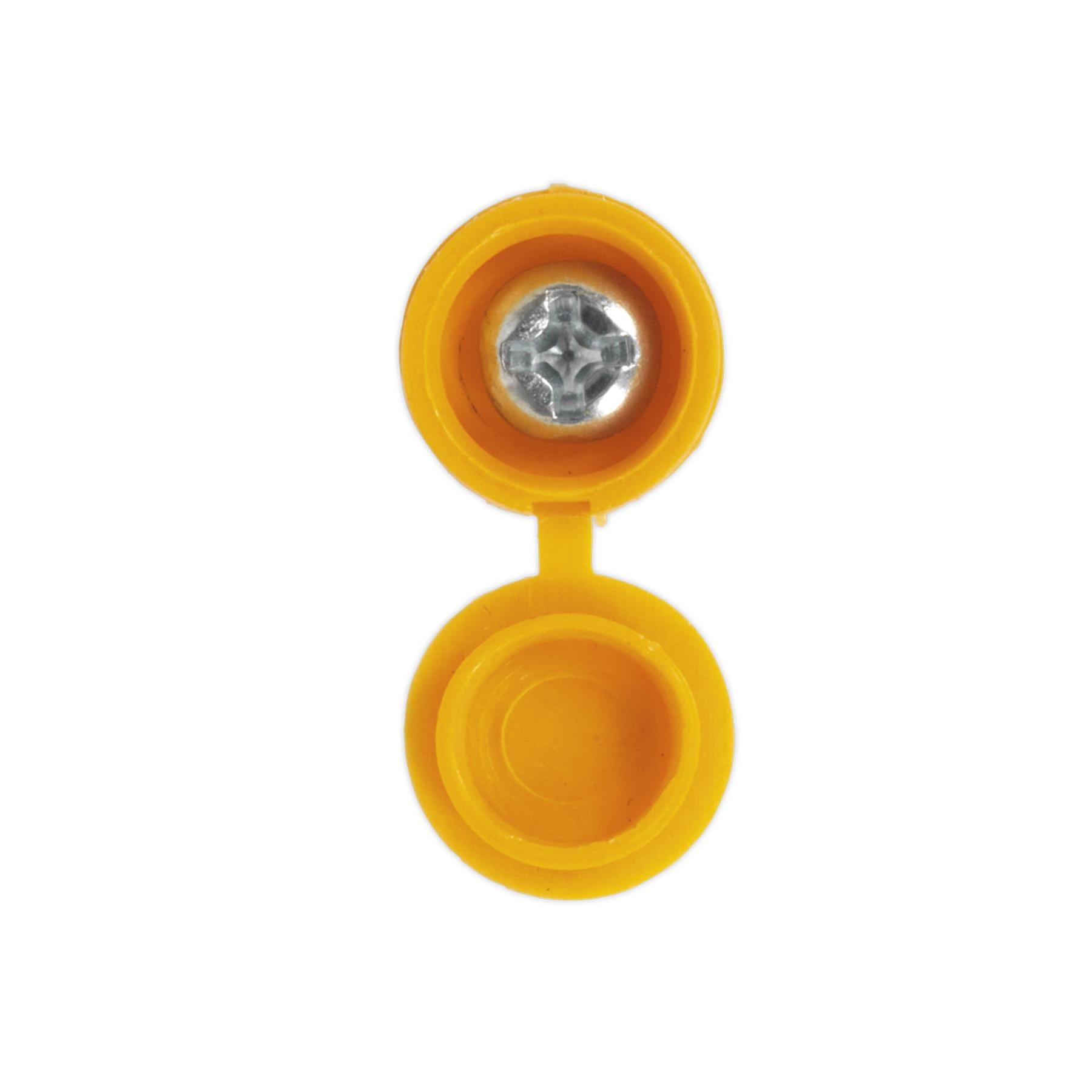Sealey Numberplate Screw with Flip Cap 4.2 x 19mm Yellow Pk of 50