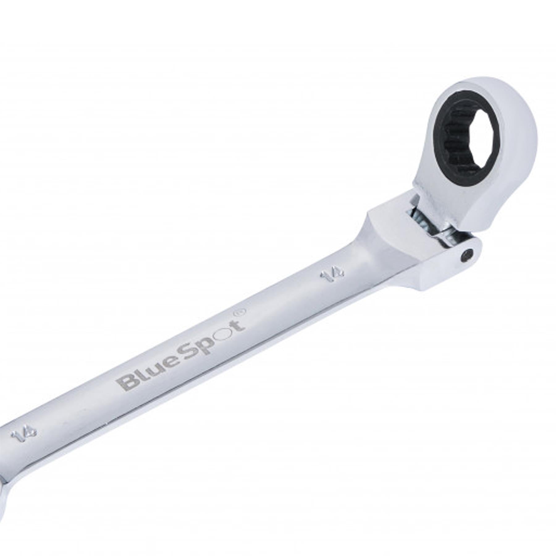 BlueSpot Ratchet Spanner Combination Flexible Head Wrench Metric 14mm