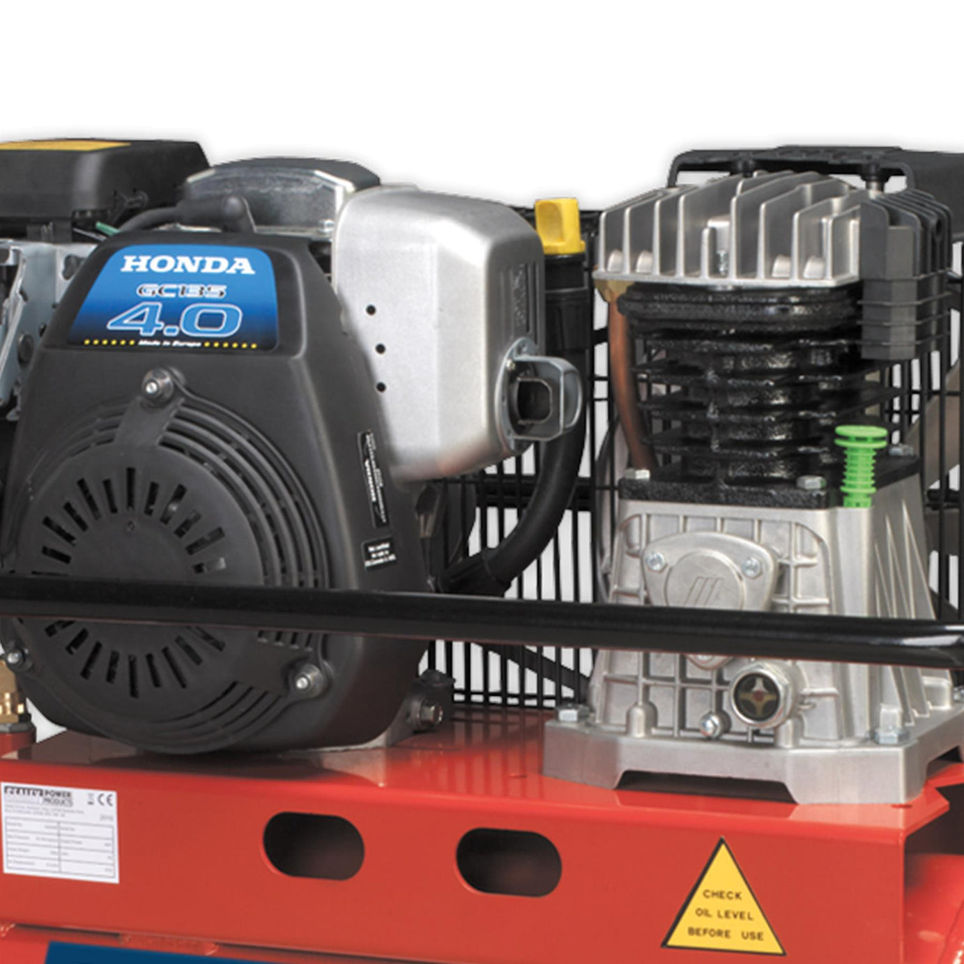 Sealey Compressor 50L Belt Drive Petrol Engine 4hp