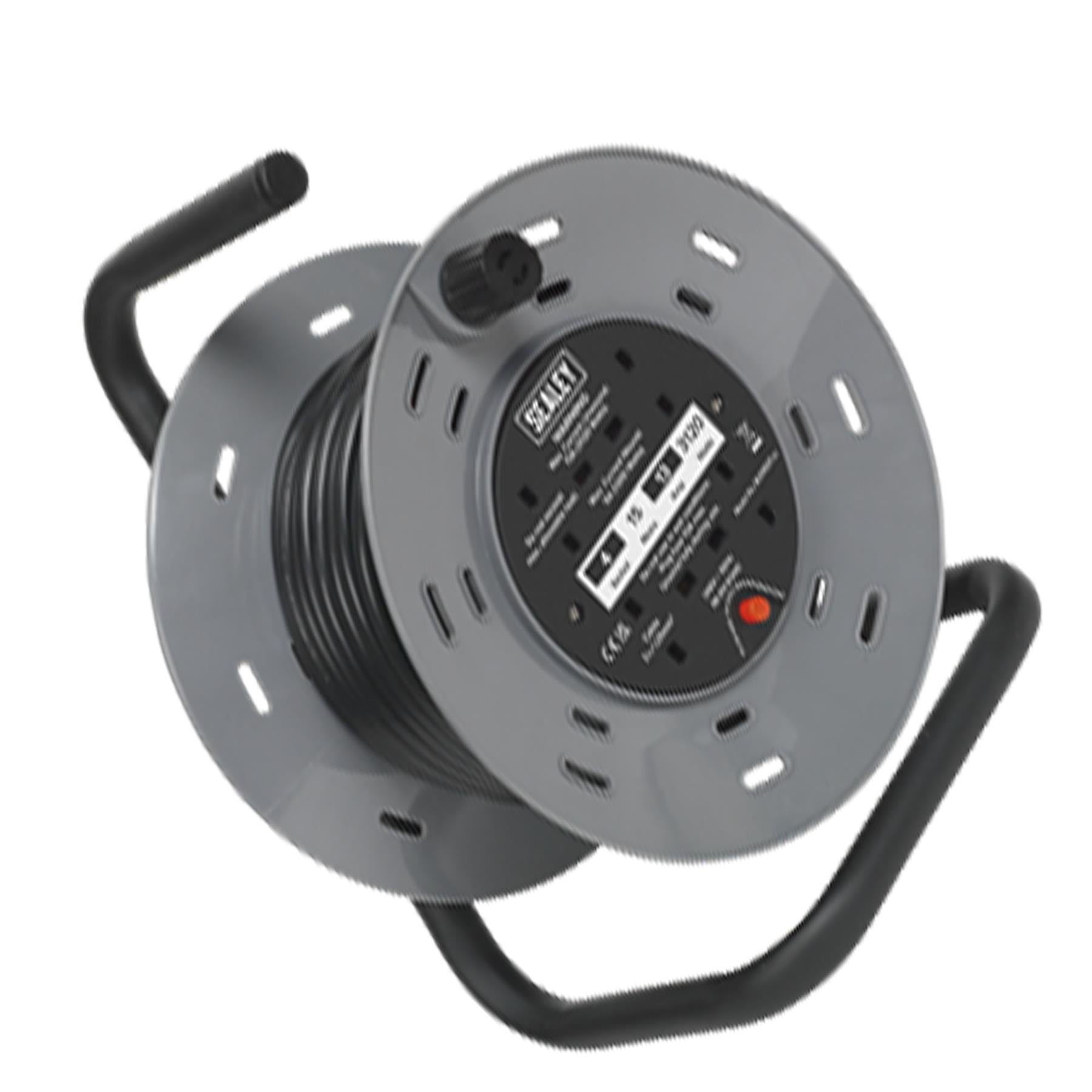 Sealey Cable Reel 15m 4 x 230V Thermal Trip
