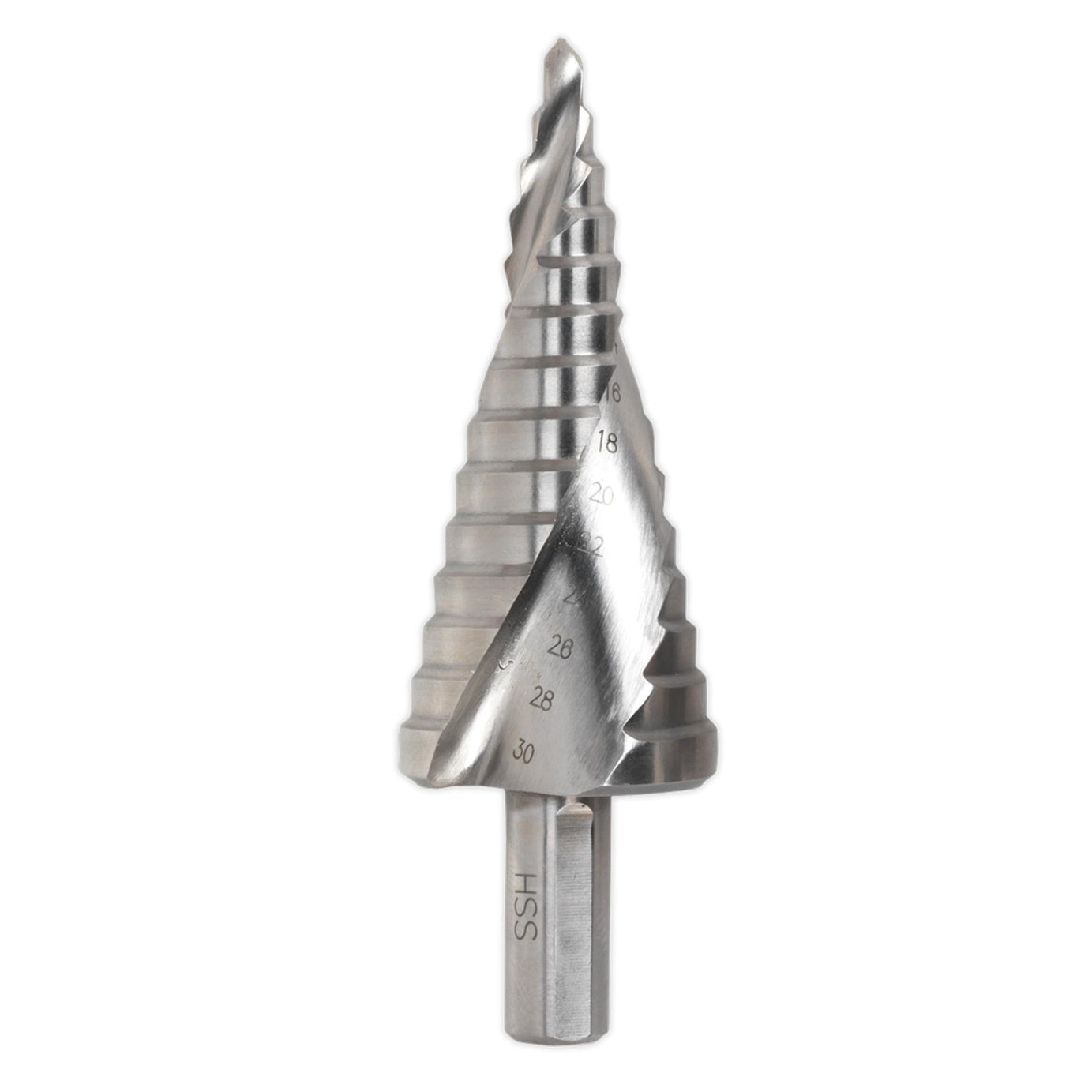 Sealey 3pc Spiral Step Drill Bit Set HSS 4341 Double Hole Cutter 4-30mm AK4748