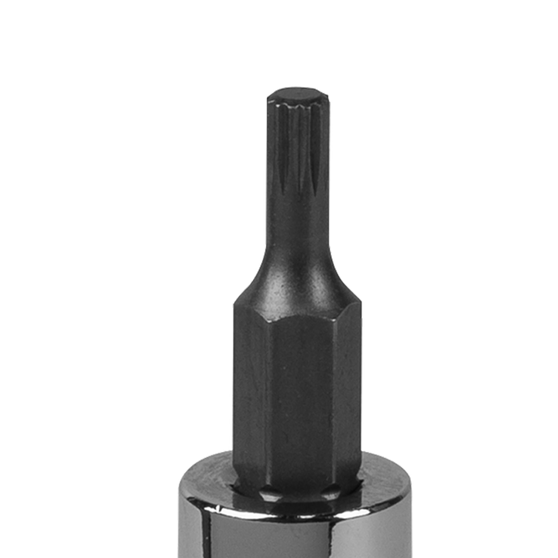 Sealey Spline Socket Bit M4 3/8"Sq Drive Chrome Vanadium Steel