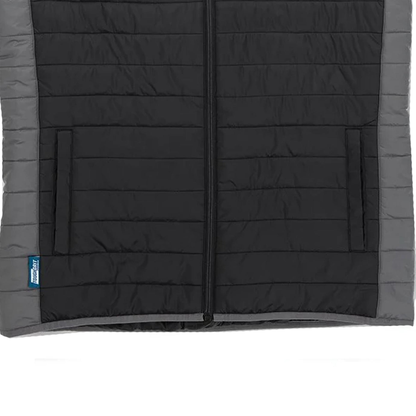 Tough Grit Mens 2-tone Body Warmer Gilet Warm Padded Black/Charcoal XS