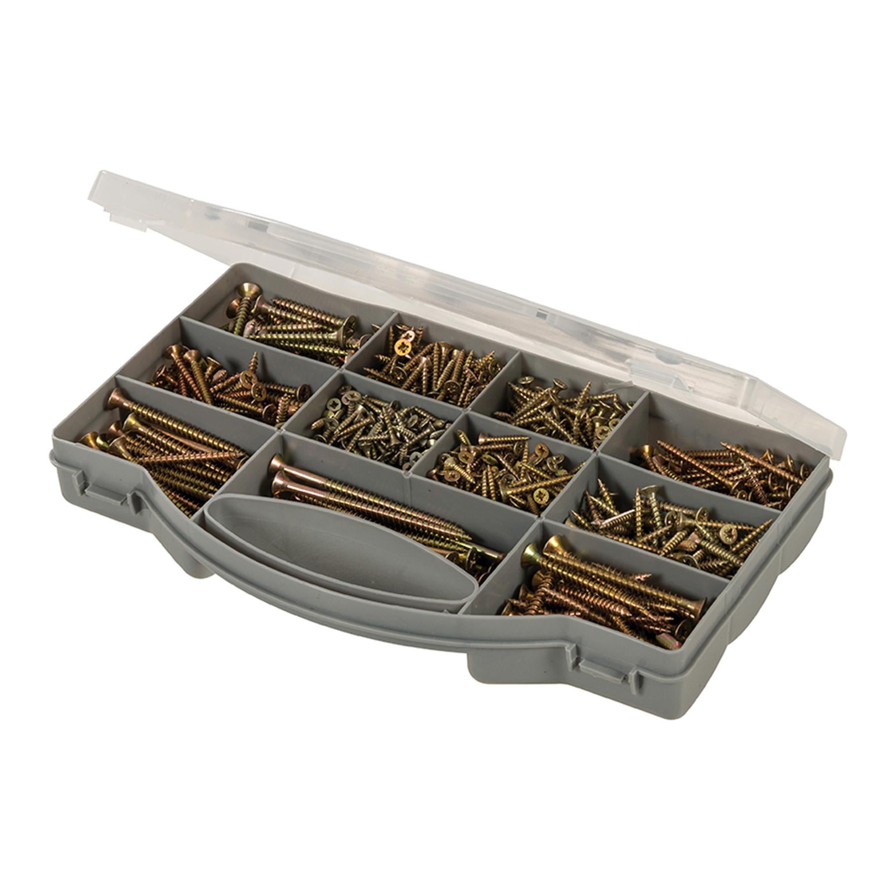 780Pce Goldstar Countersink Screws Pack Twin-Thread Pzd Corrosion Resistance