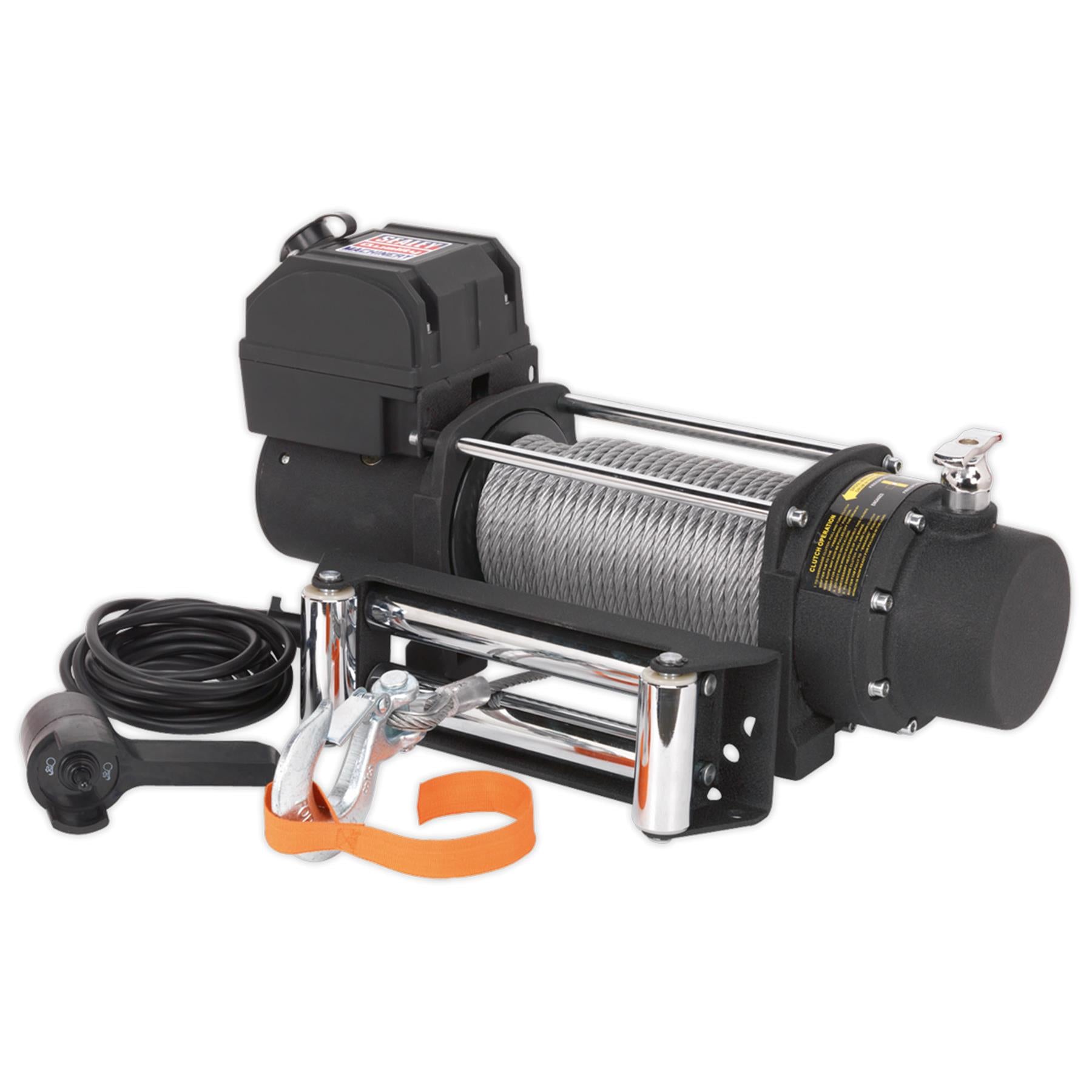 Sealey Self Recovery Winch 5450kg (12000lb) Line Pull 12V