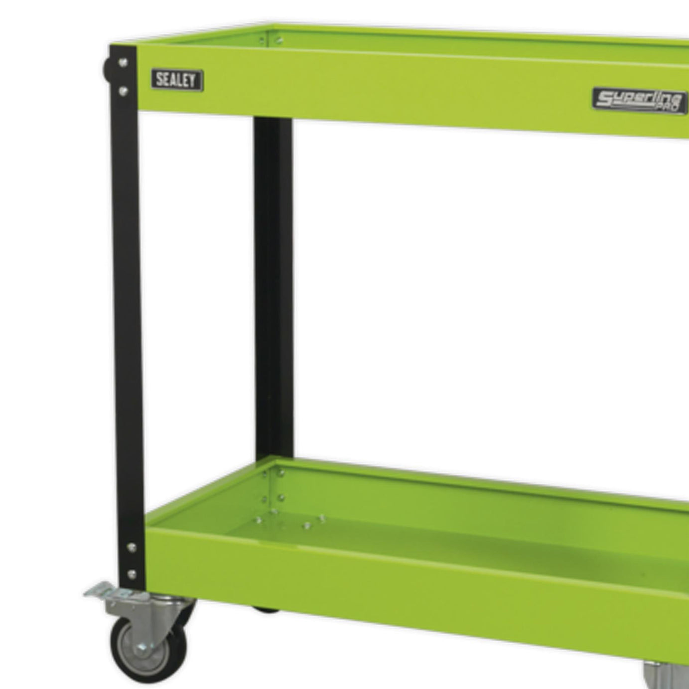 Sealey Workshop Trolley 2-Level Heavy-Duty - Hi-Vis Green CX109HV