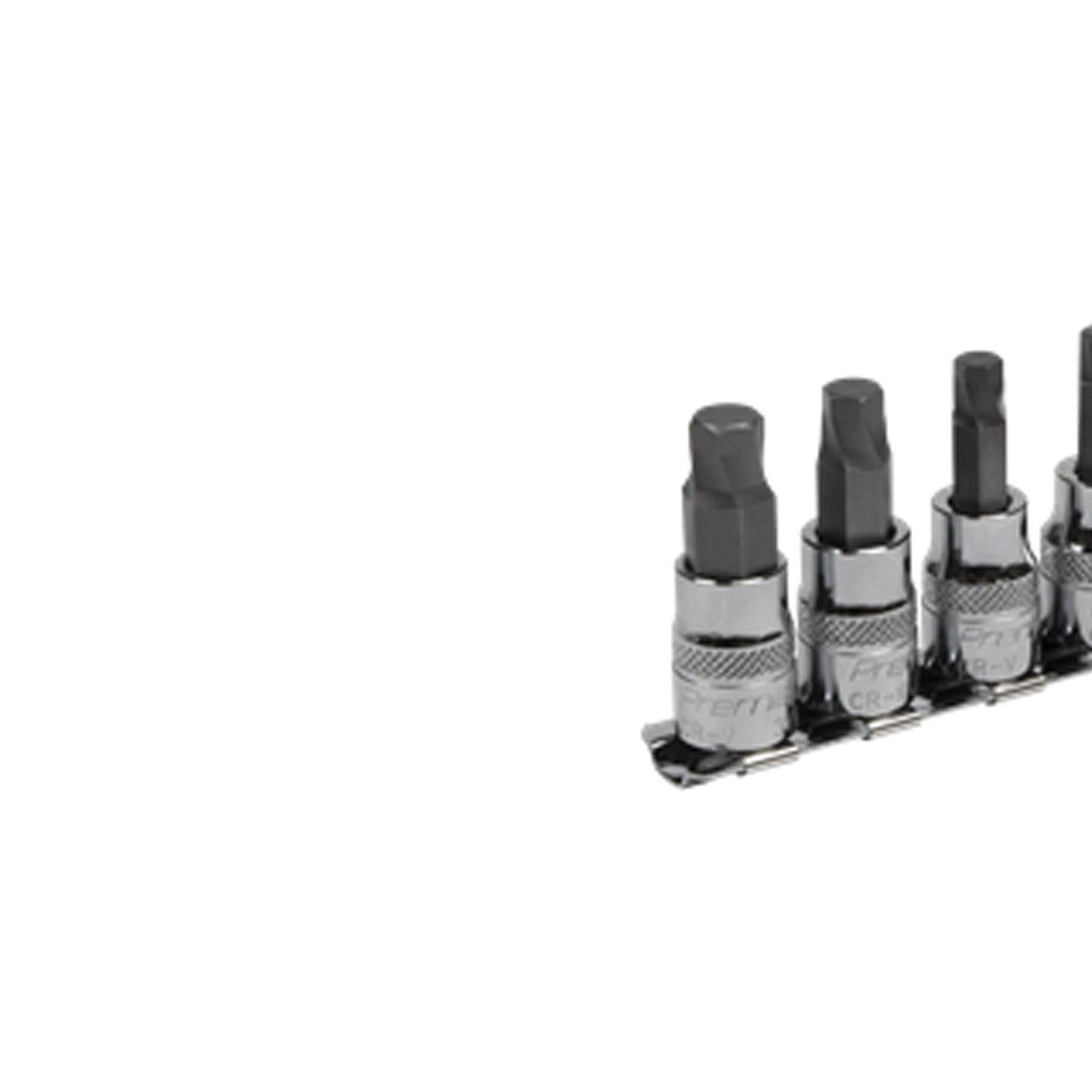 Sealey Hex Socket Bit Set Lock-On 8pc 1/4" & 3/8"Sq Drive Imperial