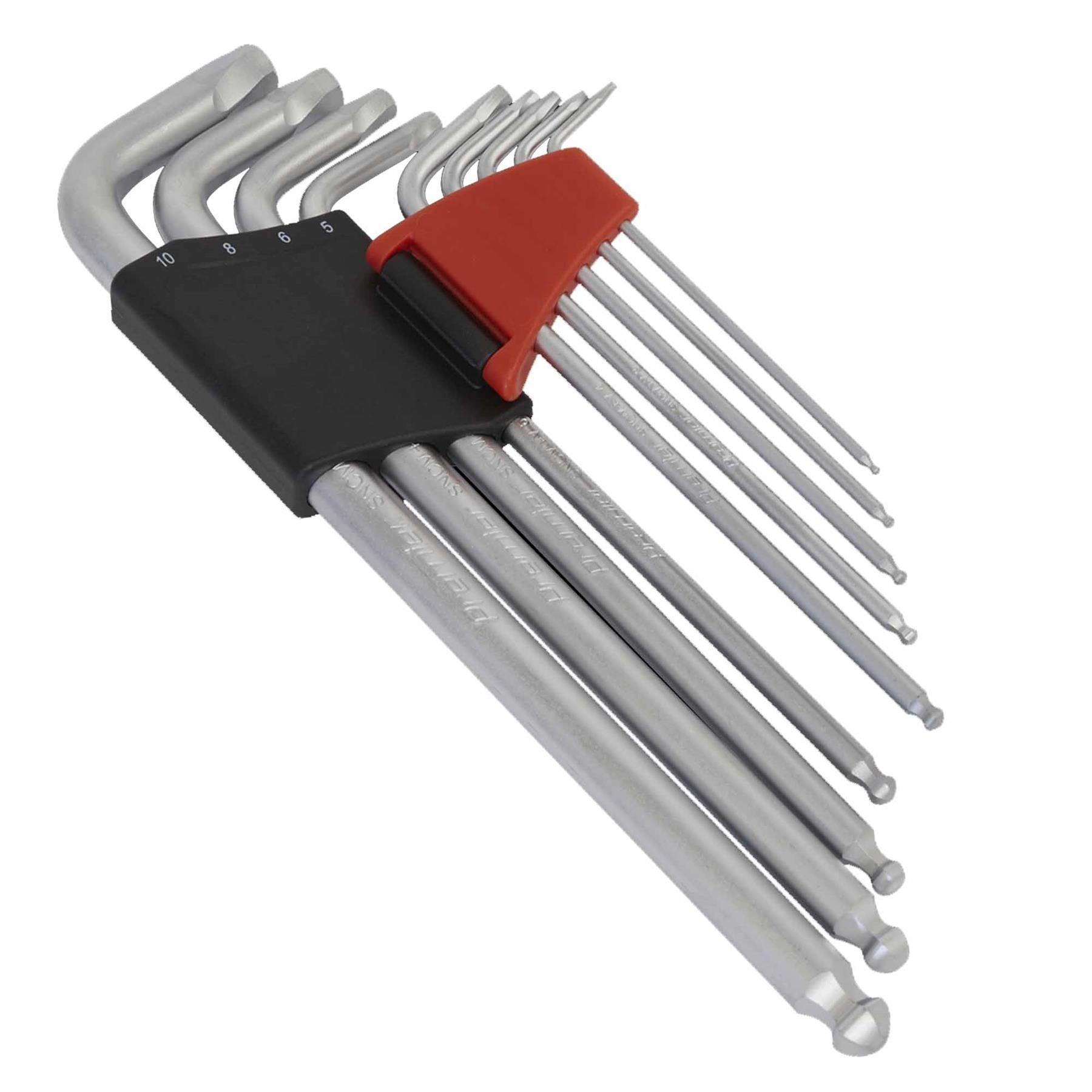 Sealey Ball-End Hex Key Set 9pc Lock-On - Metric