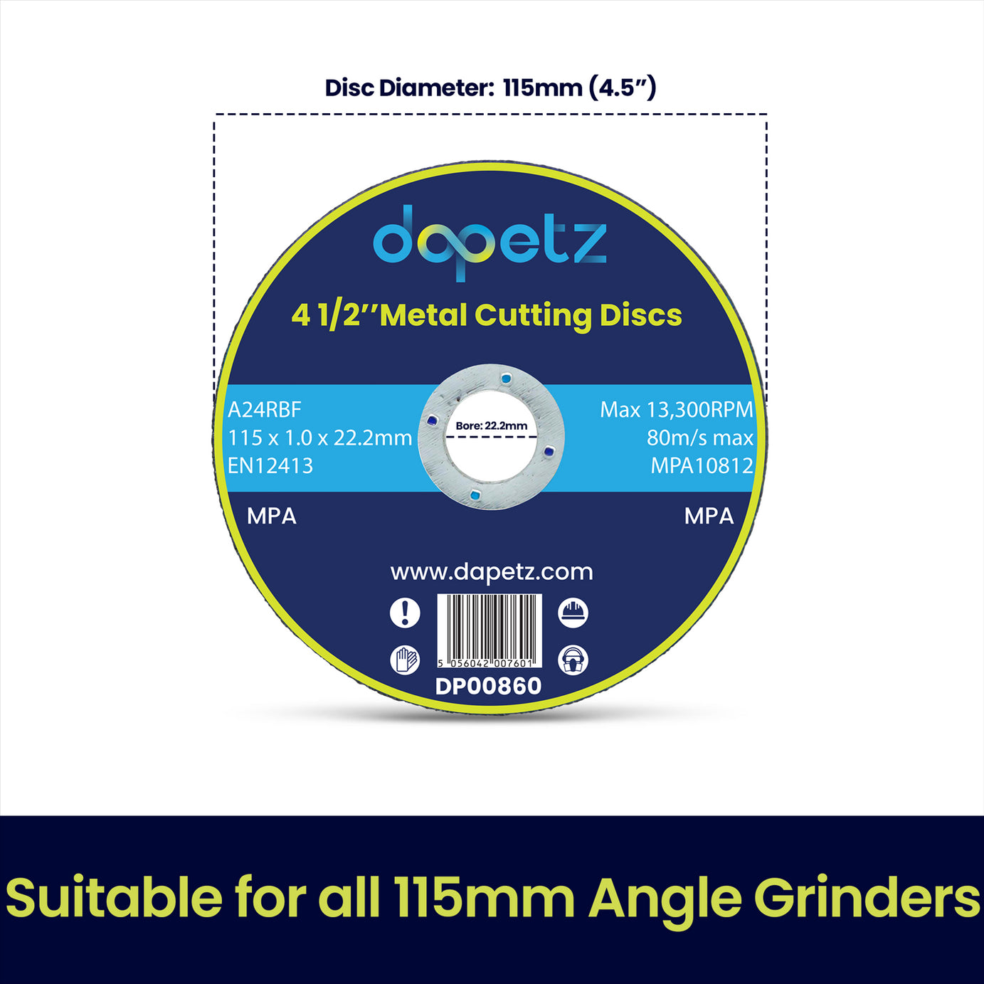 20 x 115mm Ultra-Thin Metal Cutting Blade Disc Steel & Stainless New