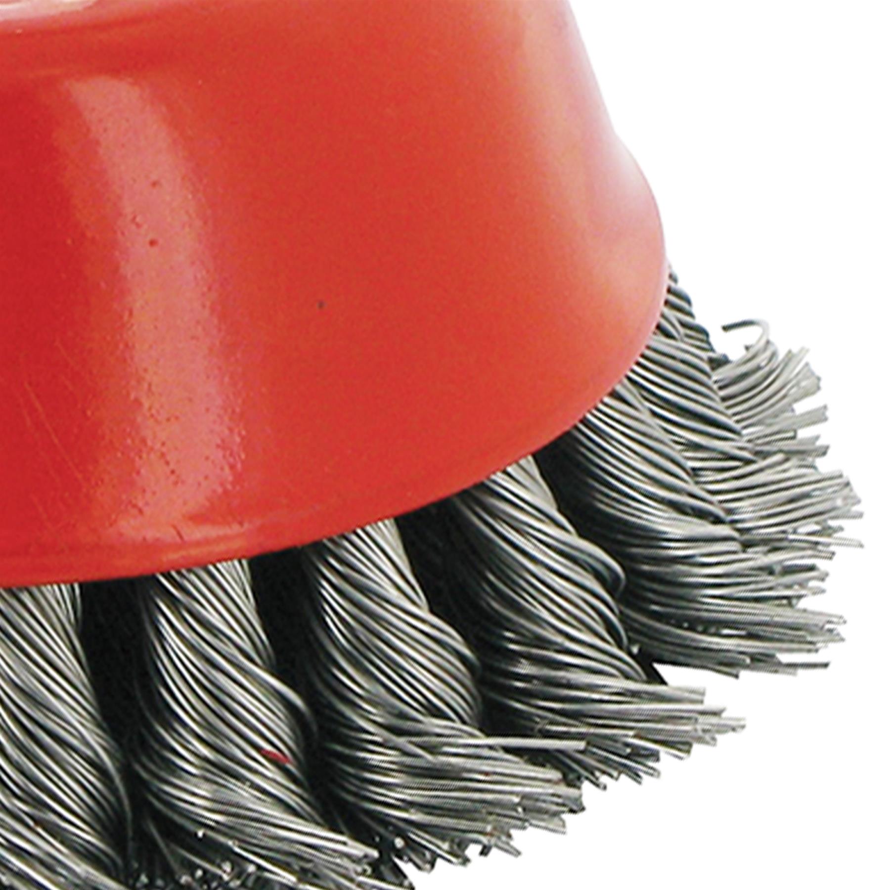 Double Row Steel Twist Knot Bowl Cup 100mm Angle Grinders Heavy Duty Kit