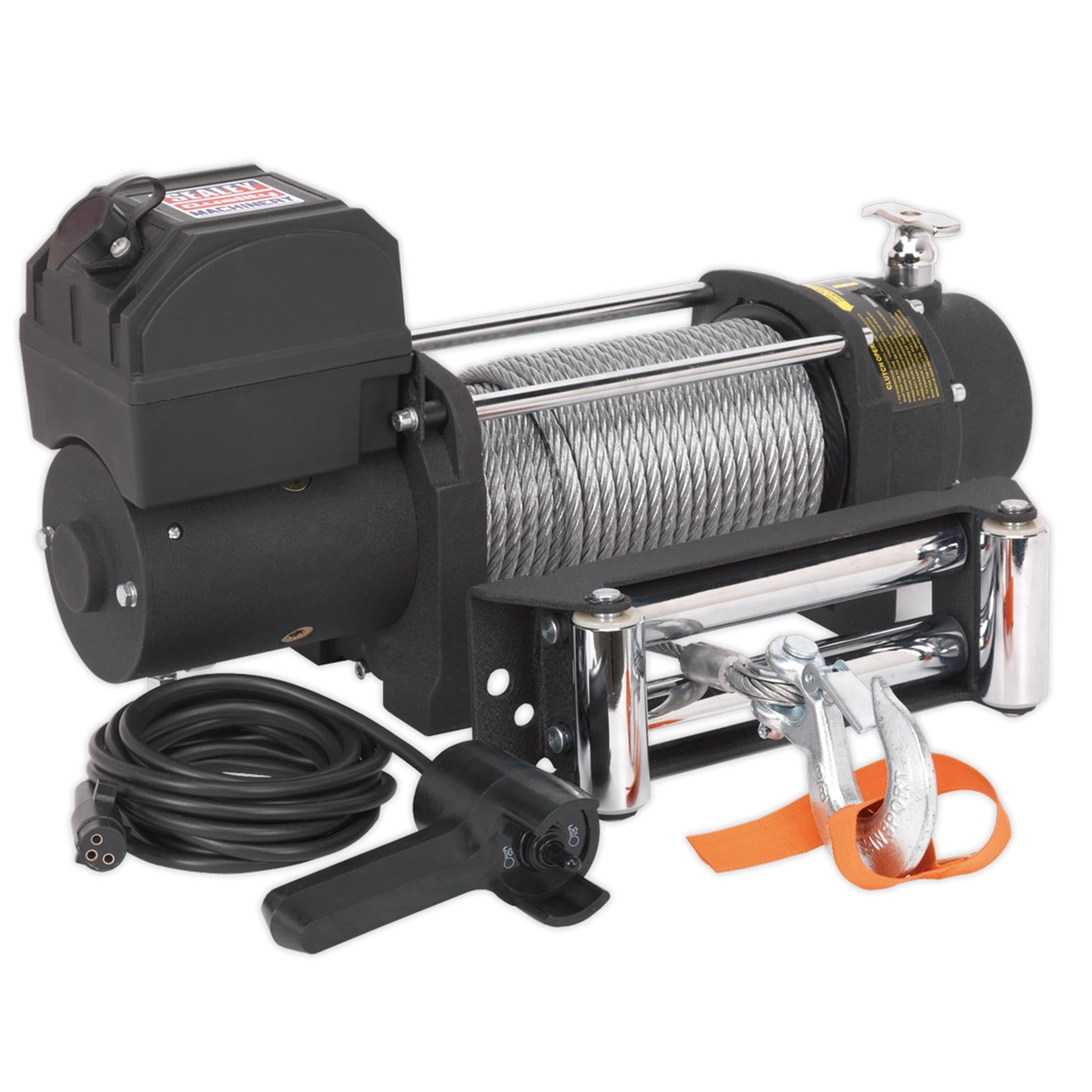 Sealey Self Recovery Winch 5450kg (12000lb) Line Pull 12V
