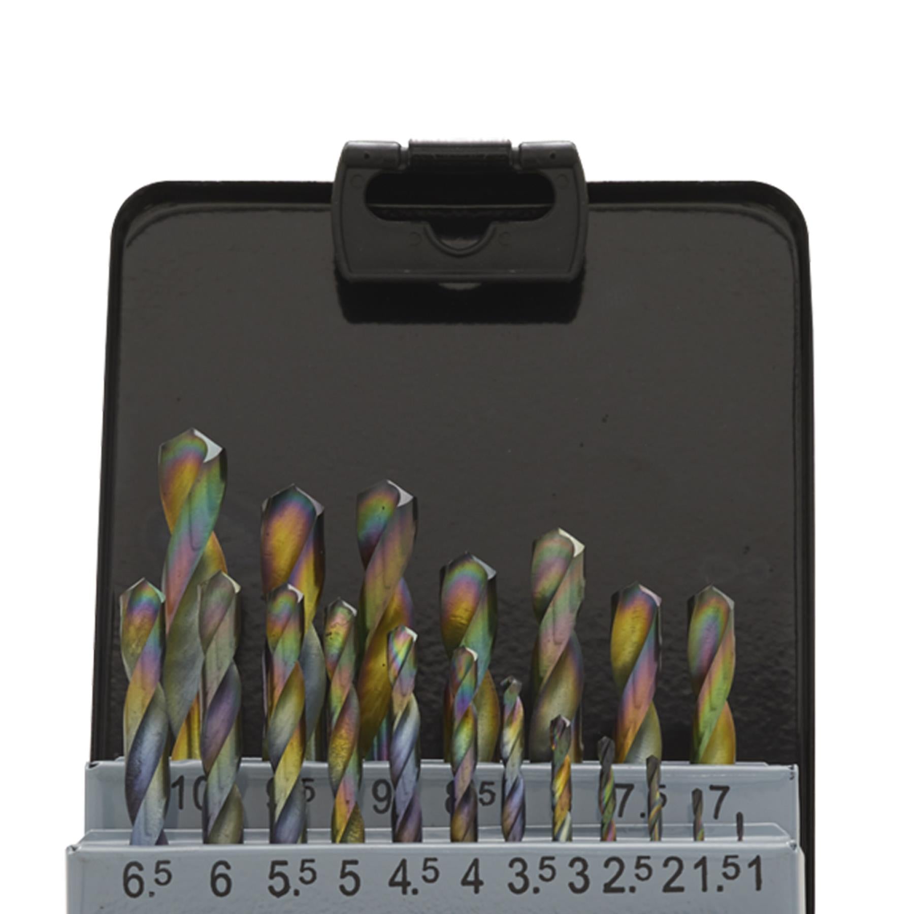 Sealey HSS Drill Bit Set 19pc Edge Ground Metric DIN 338