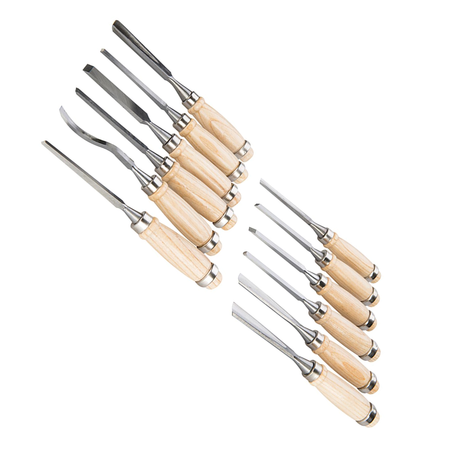 Precision Wood Carving Set 12pce Woodwork Chisels Detailed 200mm Wood Carving