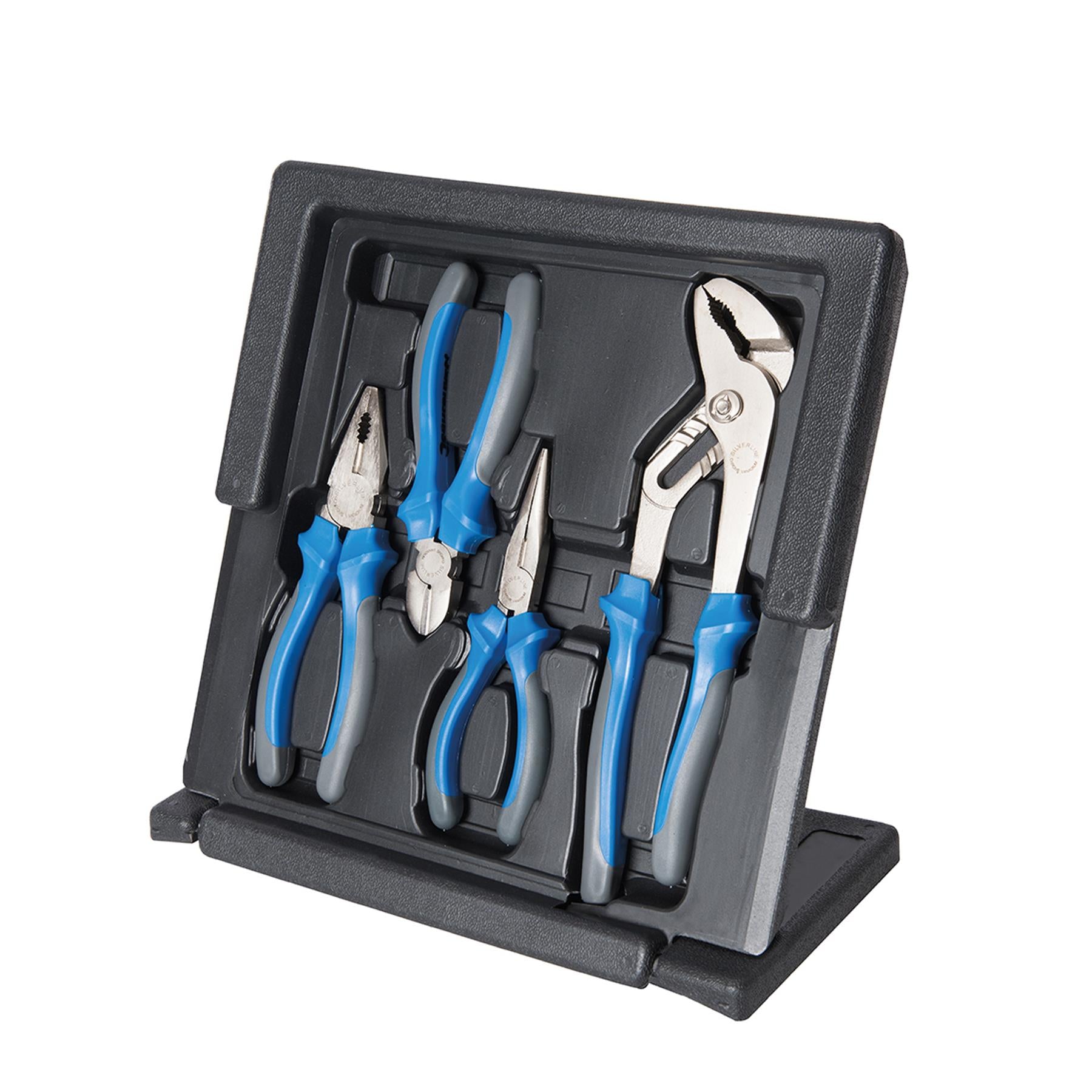 4pc Expert Pliers Set Water Pump Combination Long Nose & Diagonal Side Cutters