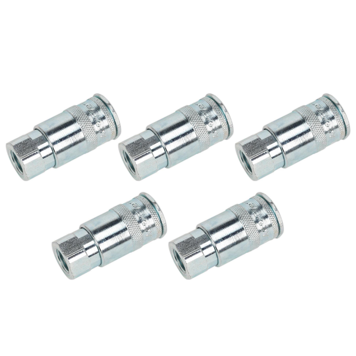 Sealey 1/4"BSP Female Coupling Body Air Coupler Compressor Connector Pack of 5