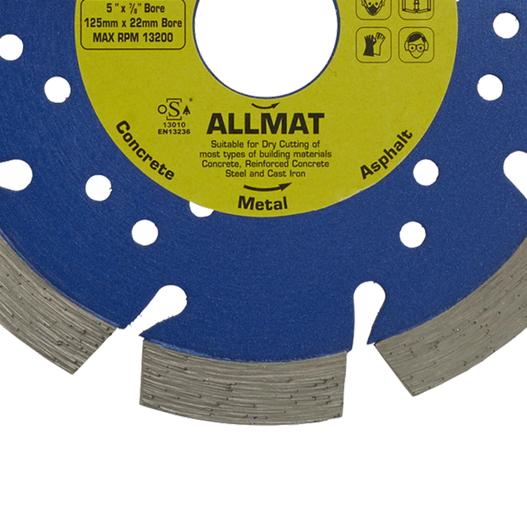 Sealey Platinum Allmat Diamond Blade 125 x 22mm