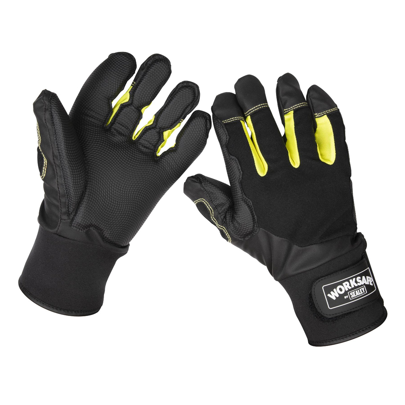 Sealey Anti Vibration Work Gloves Power Tools Vibration Reducing Gloves Large - Pair