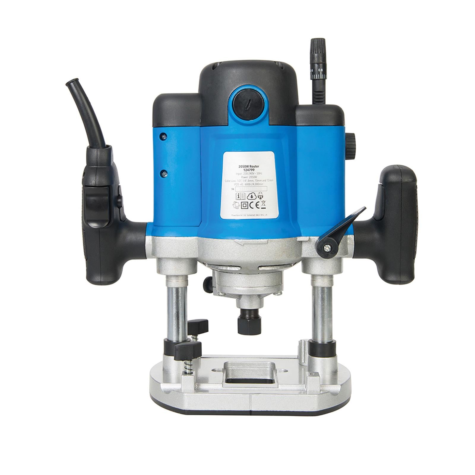 Heavy Duty 2050W 1/2 Plunge Router Woodwork Worshop Joinery Power Tool