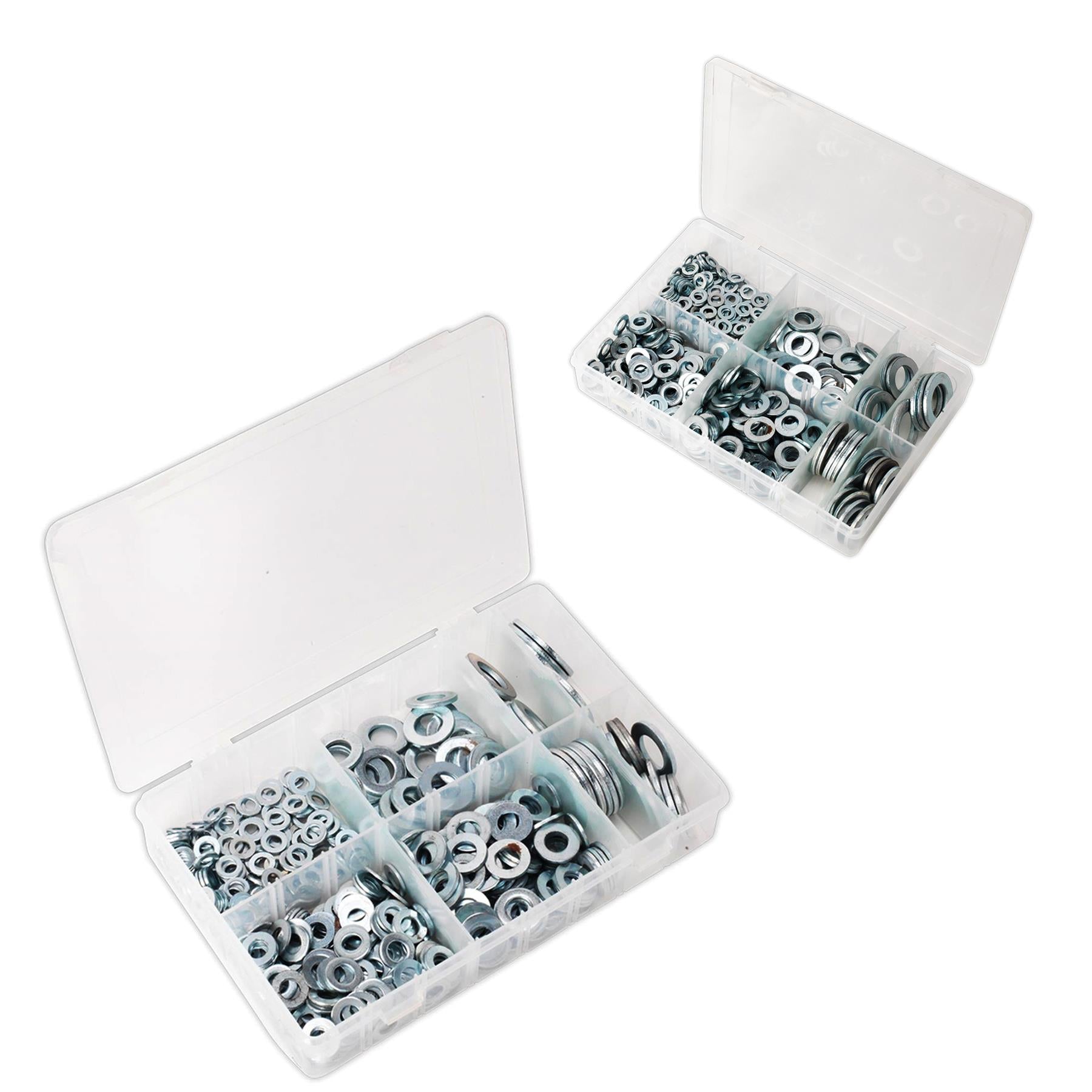 Sealey Washers Set 495pc Stainless Steel Flat Washer Assortment M6-M24 Form C Metric