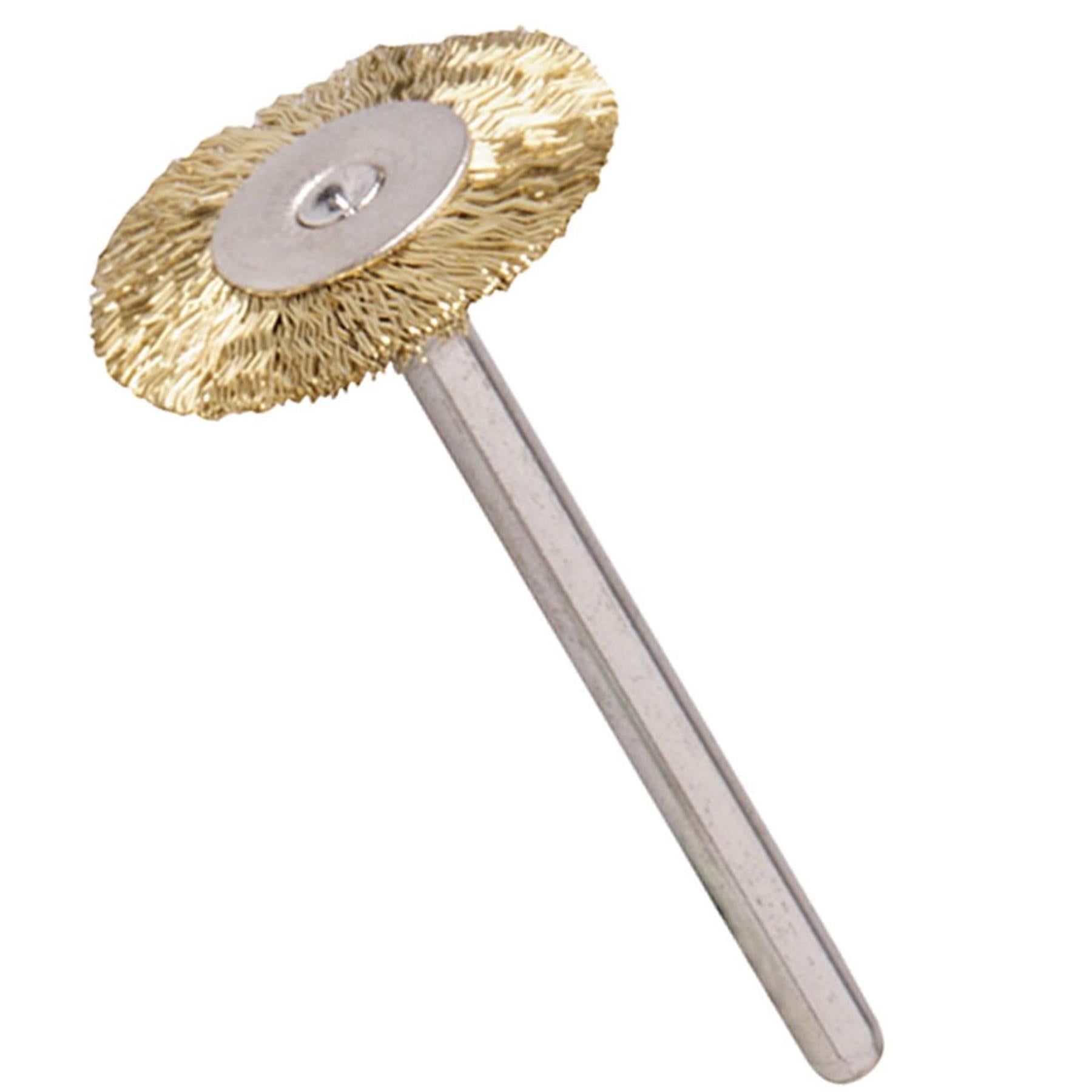 3Pc Rotary Tool Brass Wire Brush Set - 5, 15, 20mm Dia Soft Brass Wire Cleaning