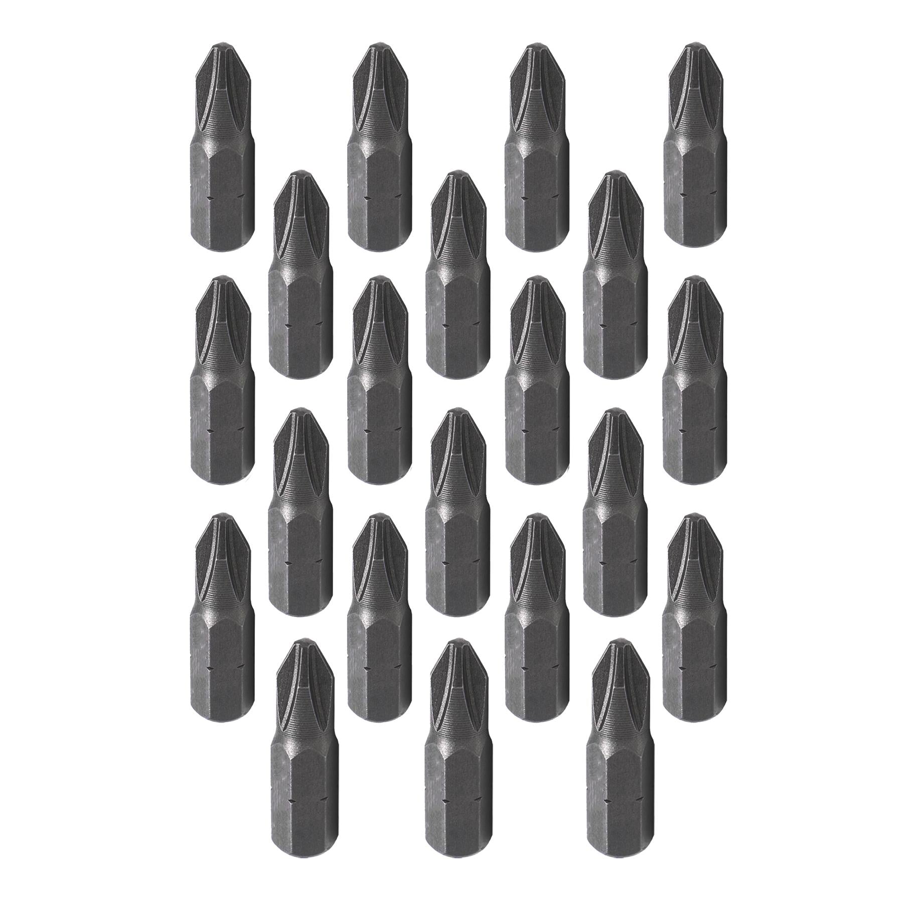 PH2 Phillips Screwdriver Bits CRV Chrome Vanadium Steel 1/4" Hex Drive 20Pcs