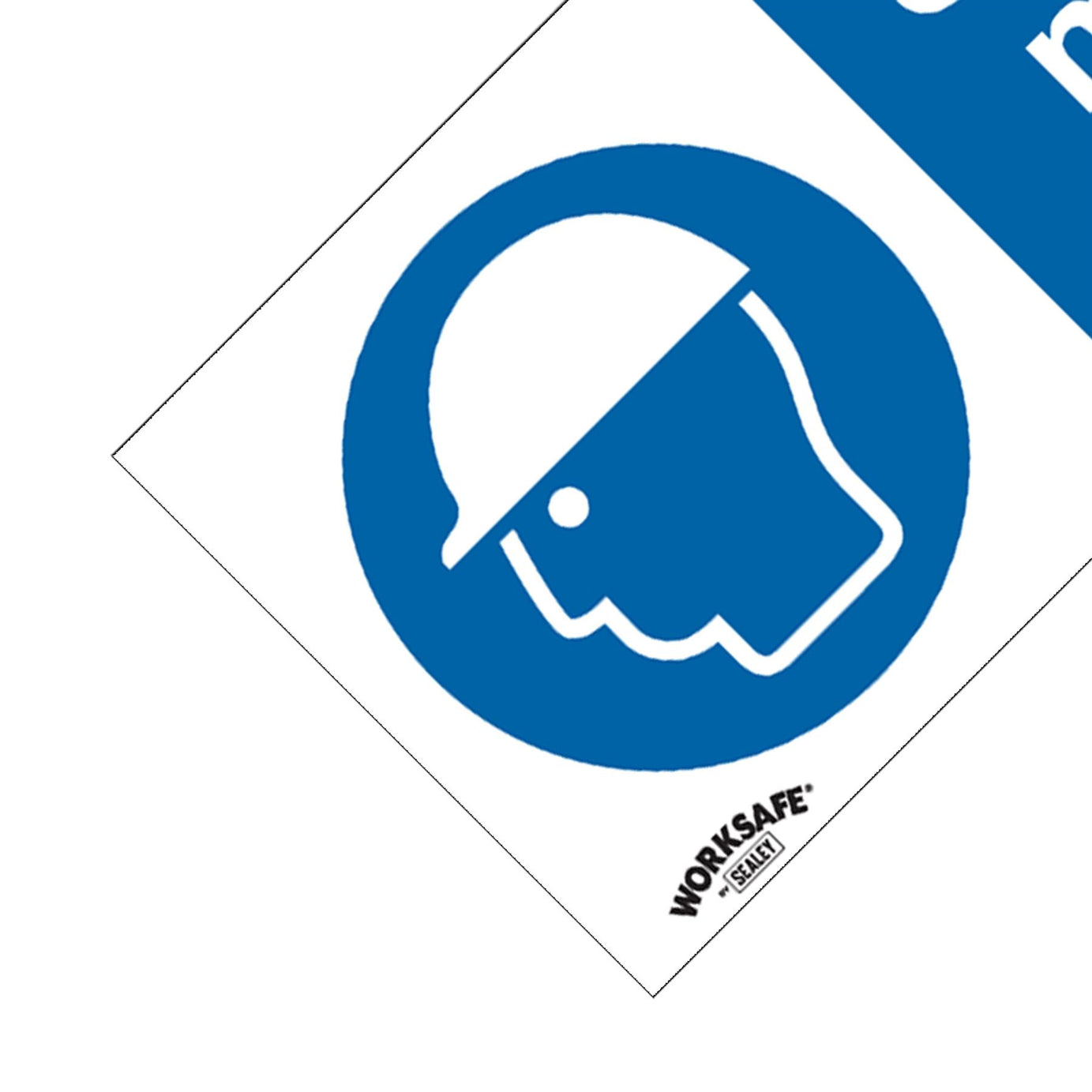 Sealey Plastic Sign - Safety Helmets Must Be Worn In This Area-Pk10
