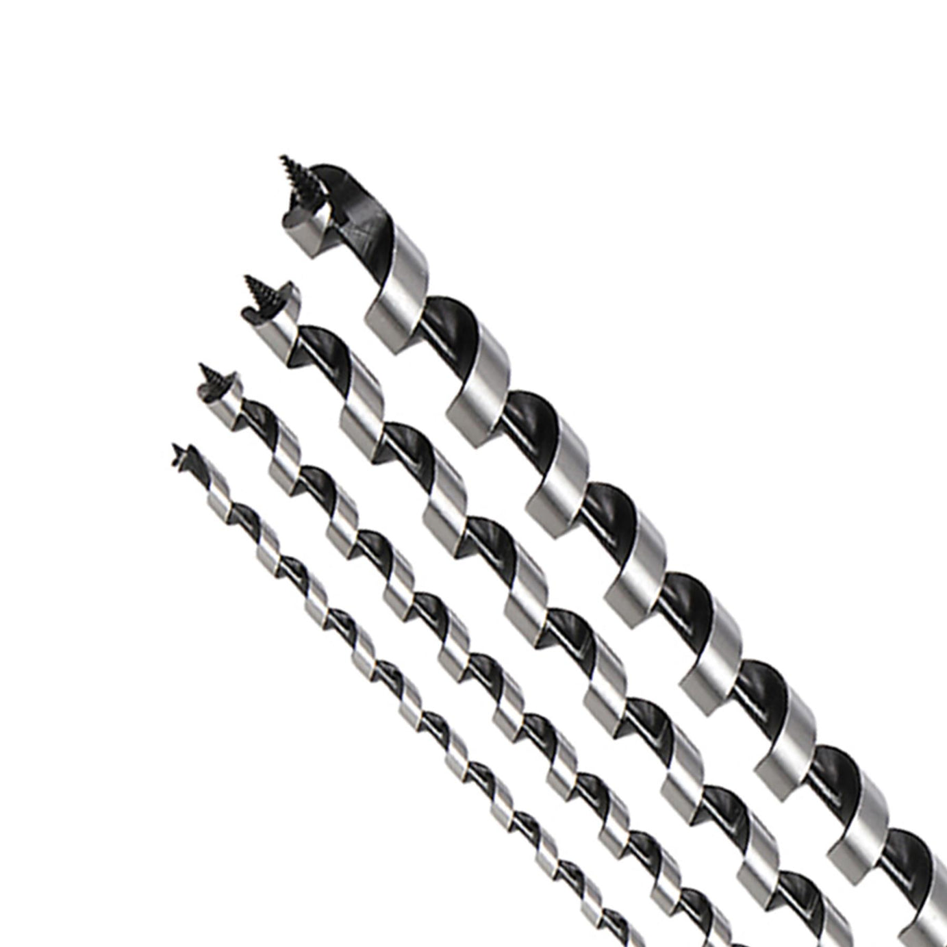 4Pce Long Auger Bit 8mm - 24mm Hand Tools Holes Cutting Hex Shank Drill