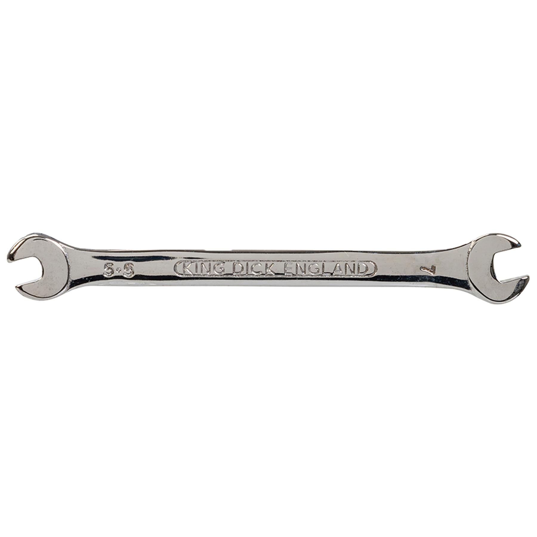 King Dick 5.5mm x 7mm Metric Open Ended Spanner Wrench