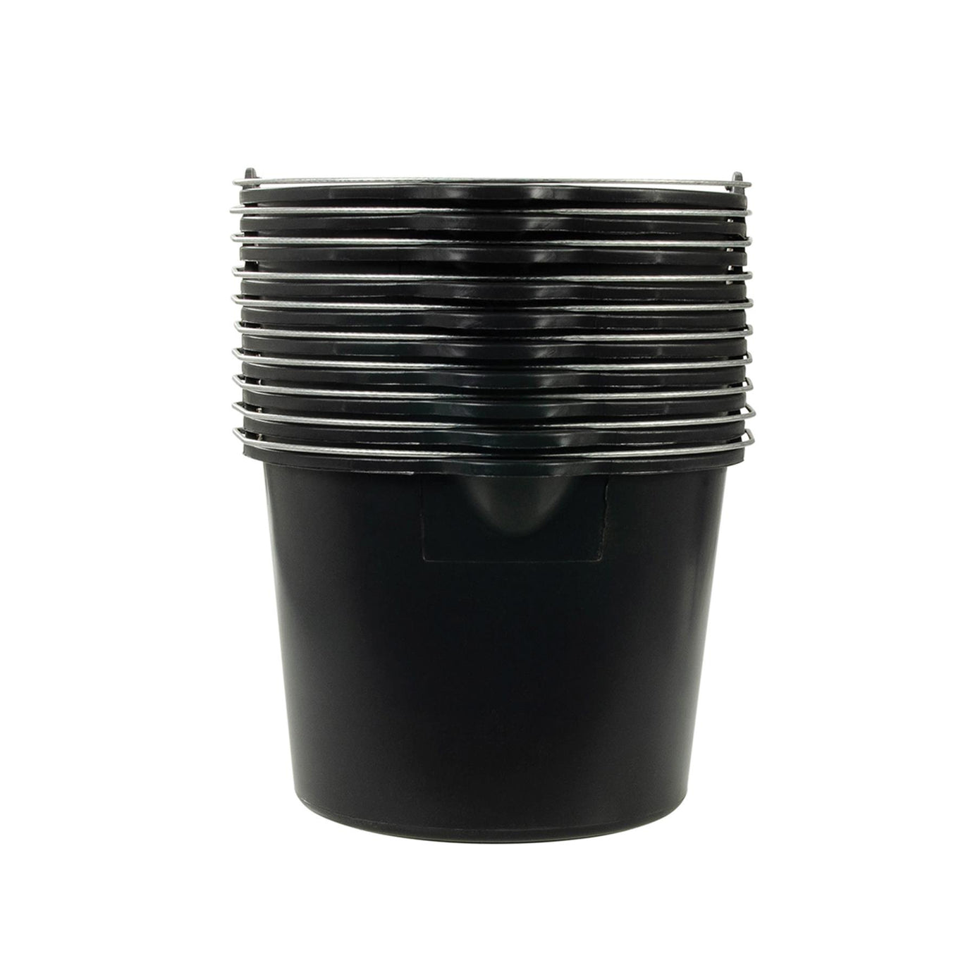 10Pk Multipurpose Buckets 12Ltr Polypropylene Sturdy Steel Handle Pouring Lip