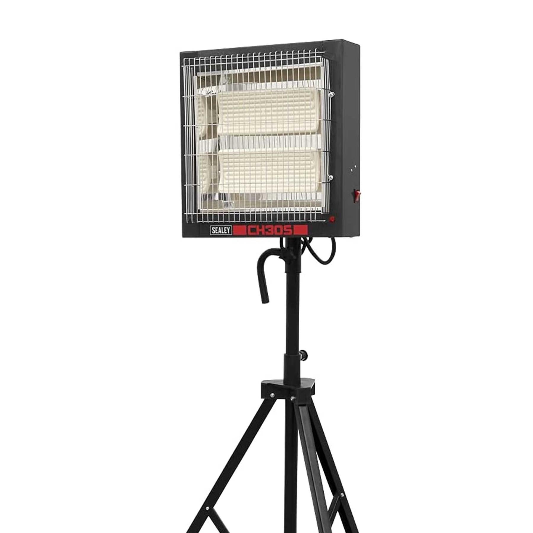 Sealey Ceramic Heater with Telescopic Tripod Stand 1.4/2.8kW 230V