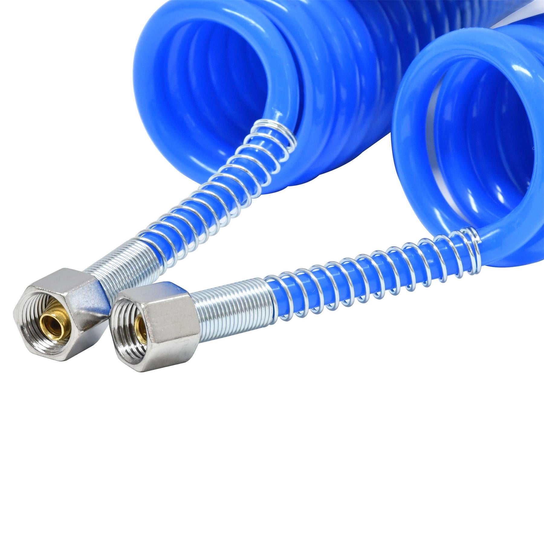 Coiled Air Hose 10M Air Tools Hose With 1/4" BSP Female Nut End Fittings 10 Bar