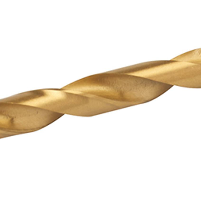 Hss Titanium-Coated Drill Bits 10.0mm Durable High Speed Metal Wood Plastic