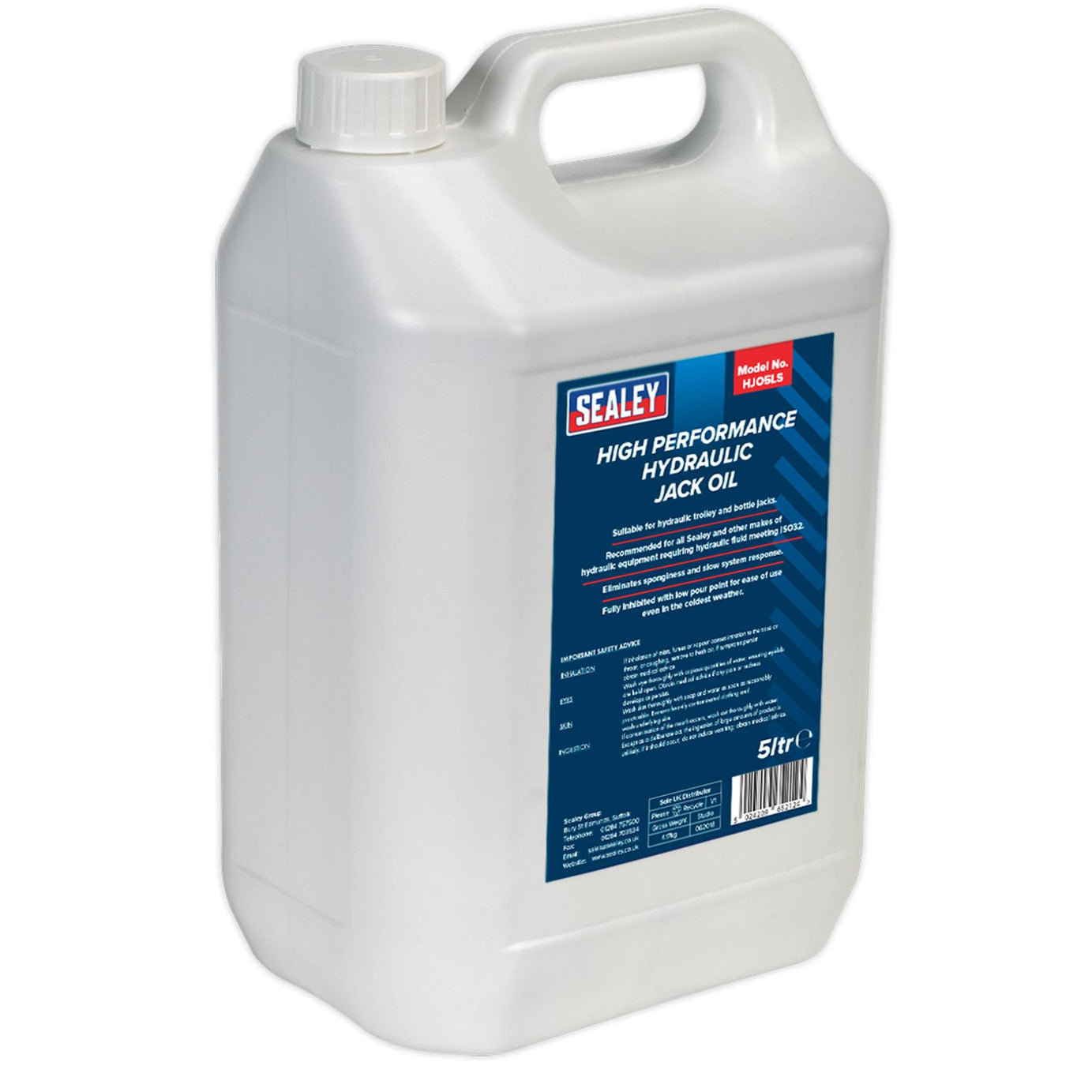 Sealey Hydraulic Jack Oil 5L - Pack of 4  Garage Workshop DIY