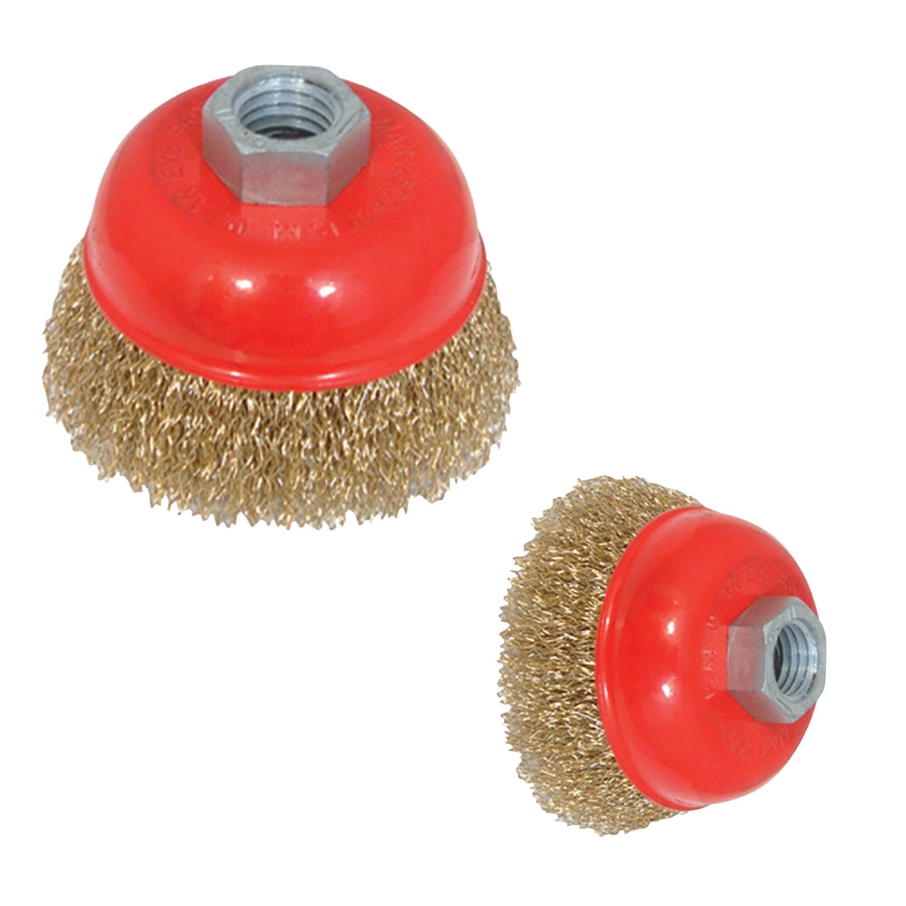 Brass Crimp Cup 75mm - Hand Tools Remove Rust Wire DIY Brush Brand New