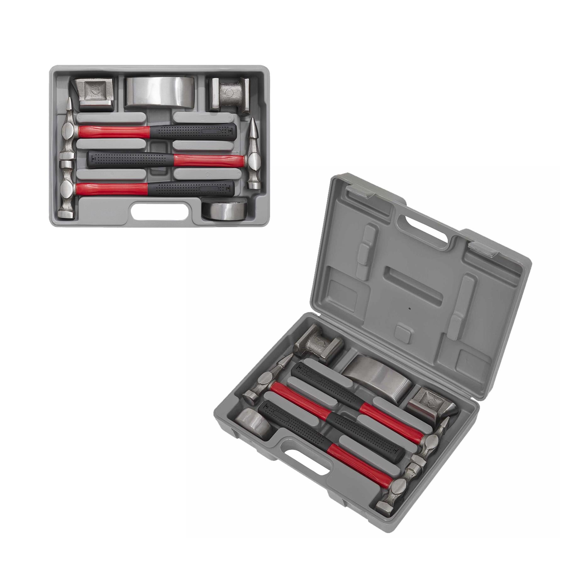 Sealey 7Pc Car Auto Body Panel Repair Tool With FibreGlass Red & Black