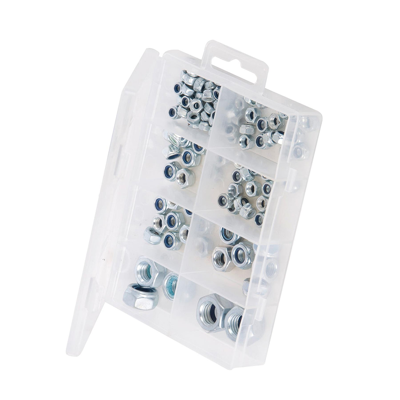 108Pce Lock Nuts Pack Secure Tight Fitting Around Threads Firm M4-M12 Size