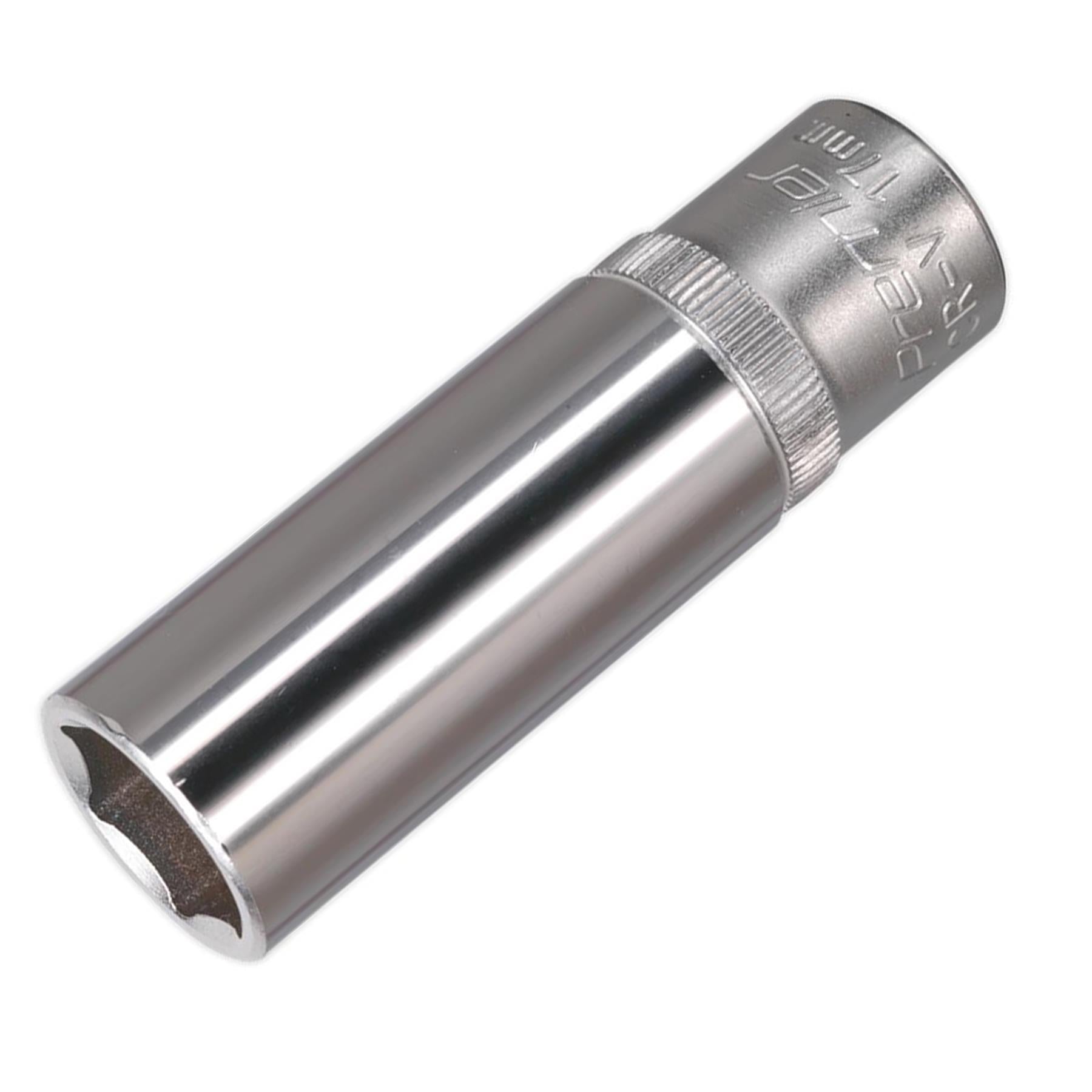 Sealey WallDrive® Socket 17mm Deep 1/2"Sq Drive Chrome Vanadium Steel