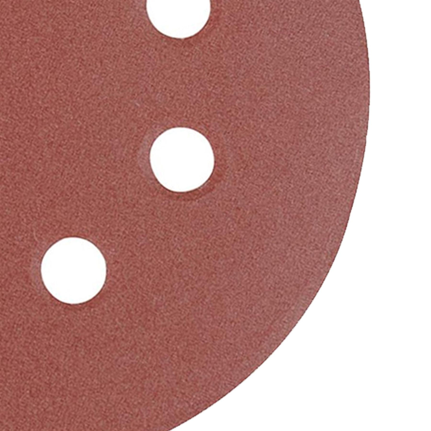Punched Sanding Discs 125mm 10Pk Grit 40 Hook & Loop Aluminium Oxide DIY