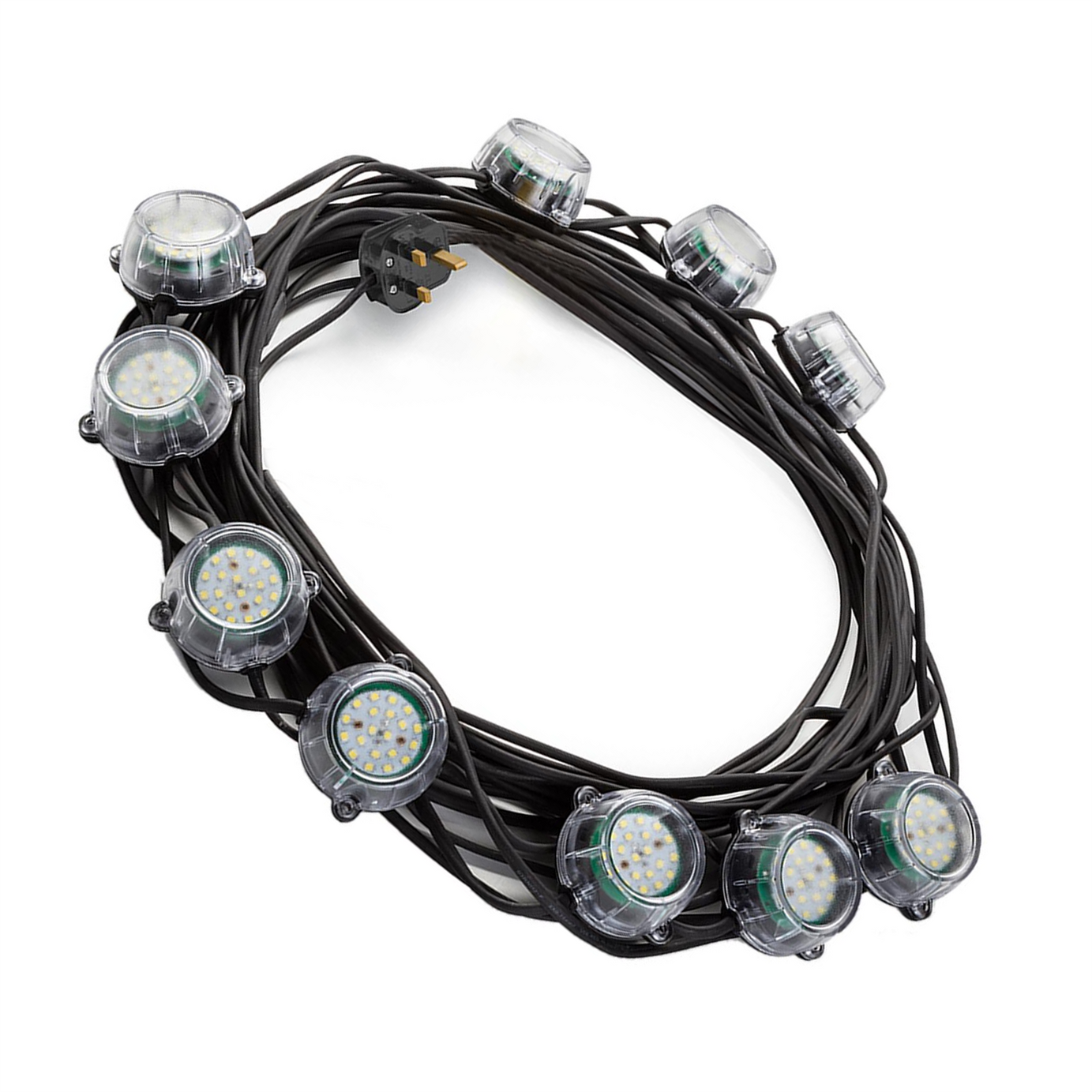Defender 22m Heavy Duty LED Encapsulated Festoon String Lights 50W 230V 50W