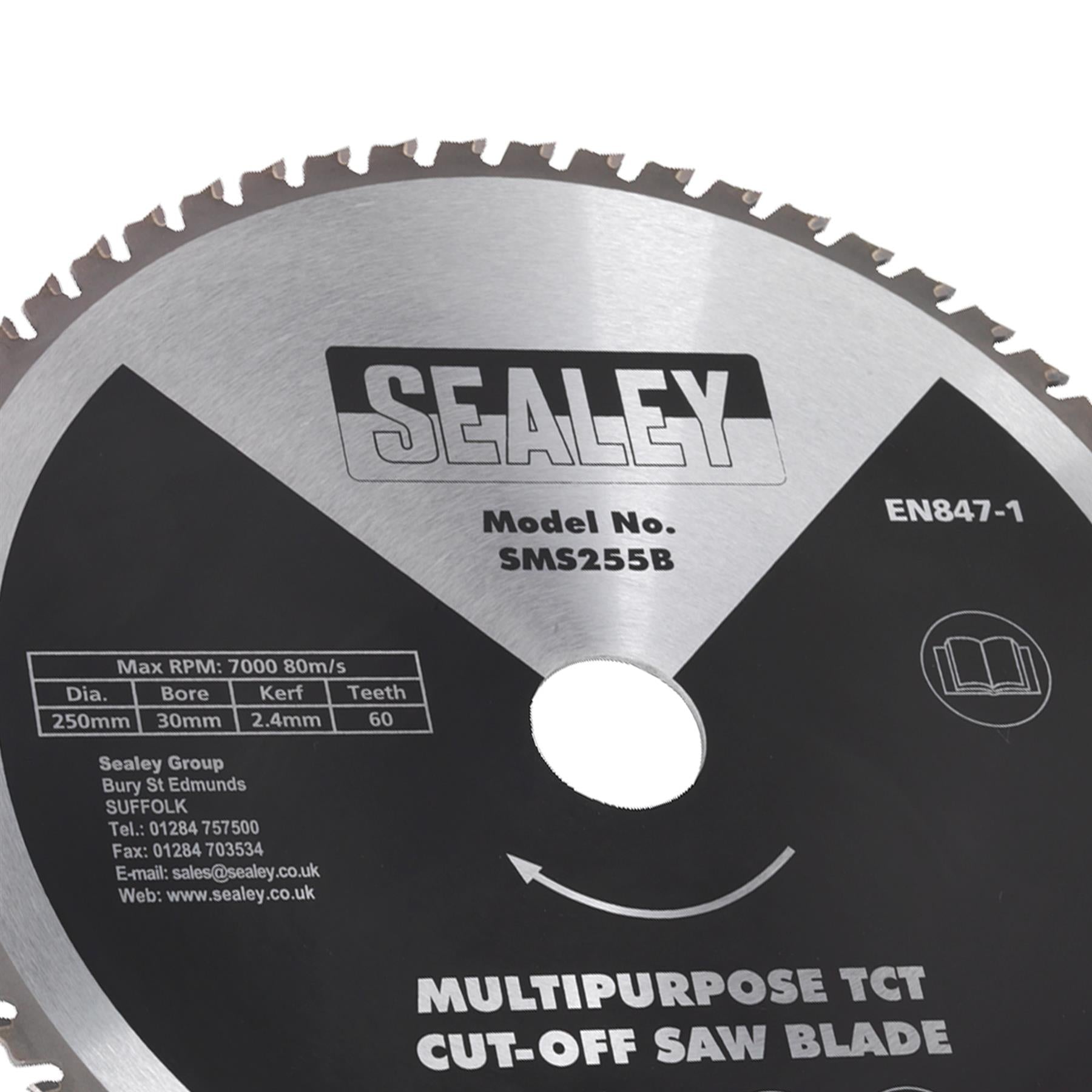 Sealey Multipurpose Cut-Off Saw Blade 250 x 2.4mm/30mm 60tpu