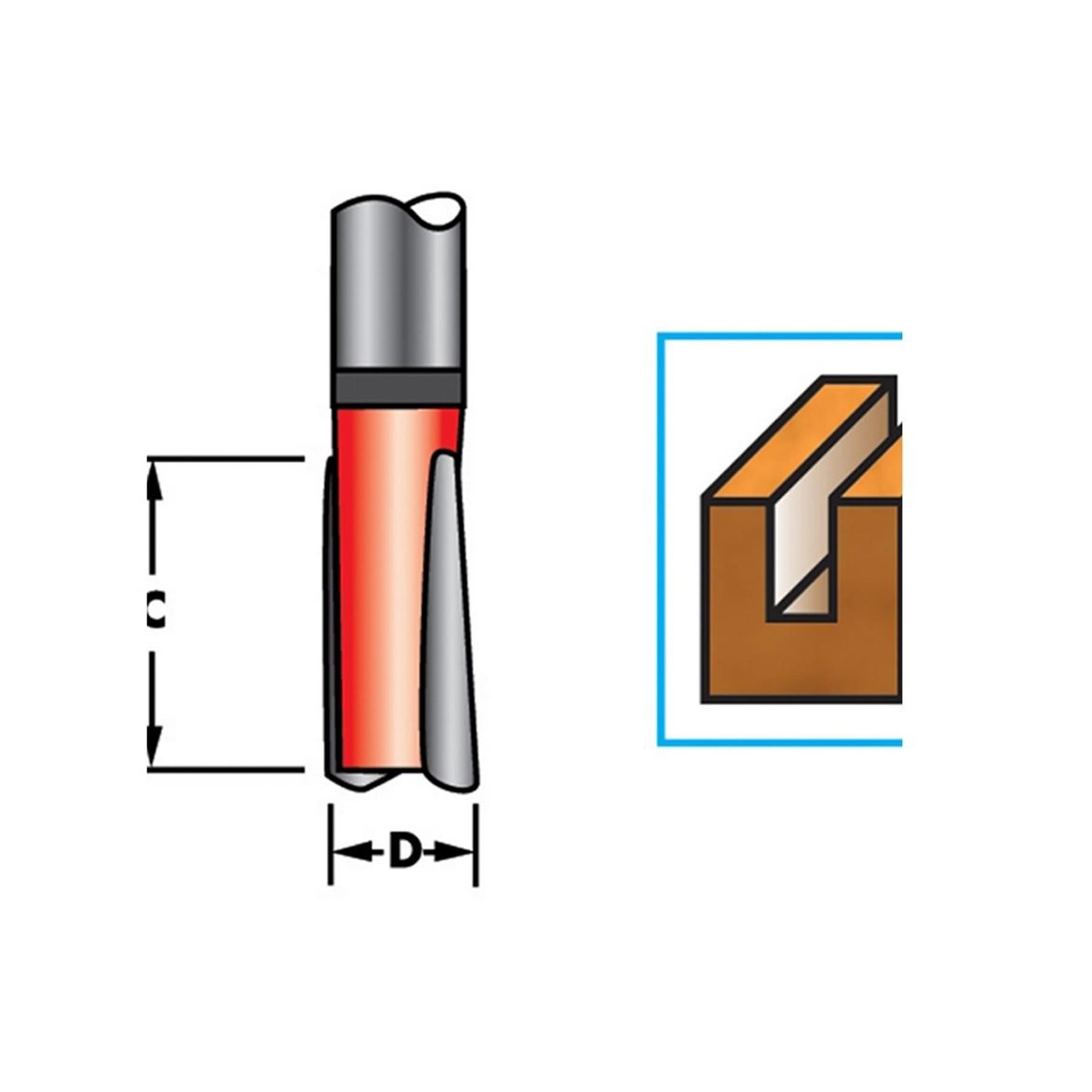 1/4" Shank Straight Imperial Cutter TCT Router Bits 5/16" Diameter x 1" Long DIY