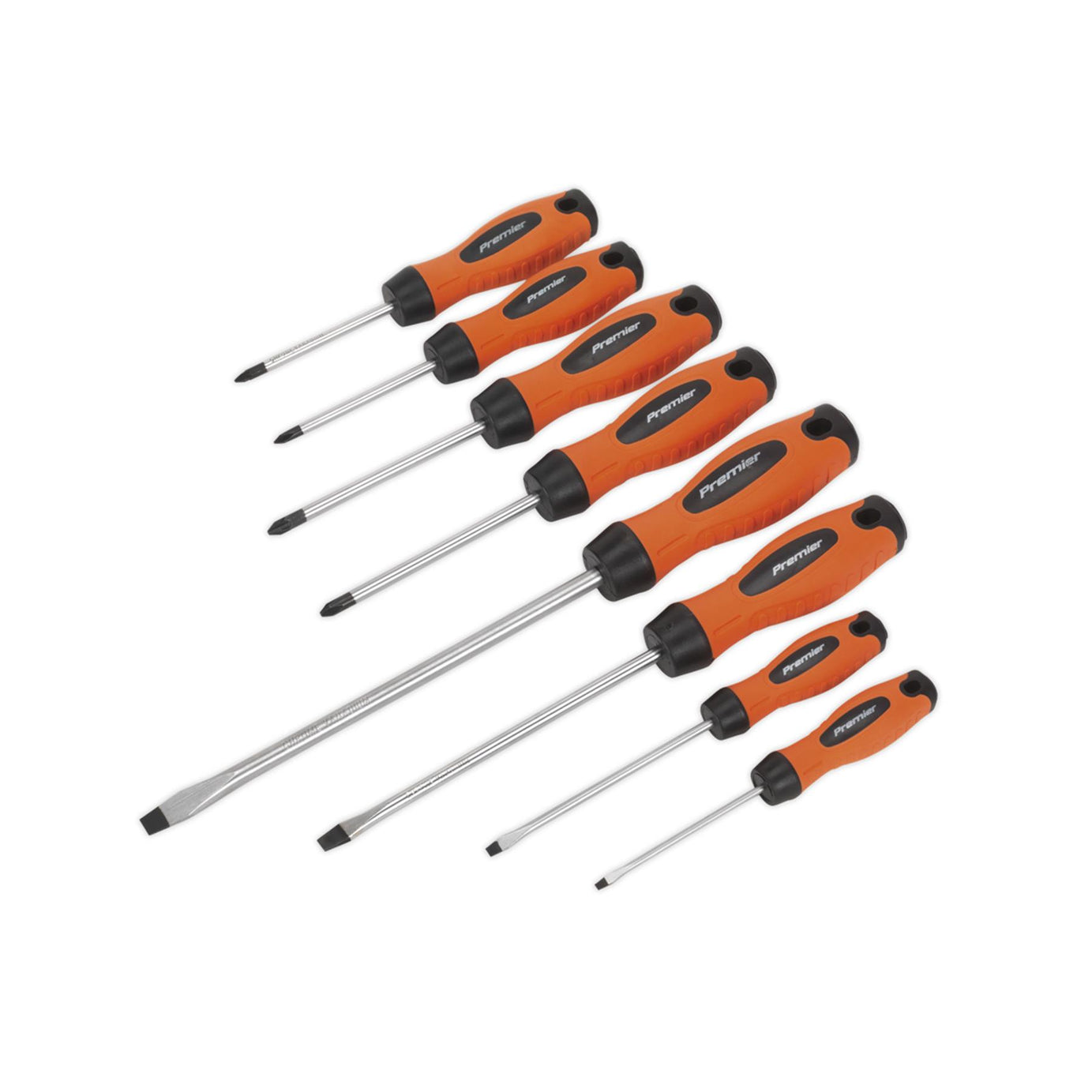 Sealey Screwdriver Set 8pc Hi-Vis Orange