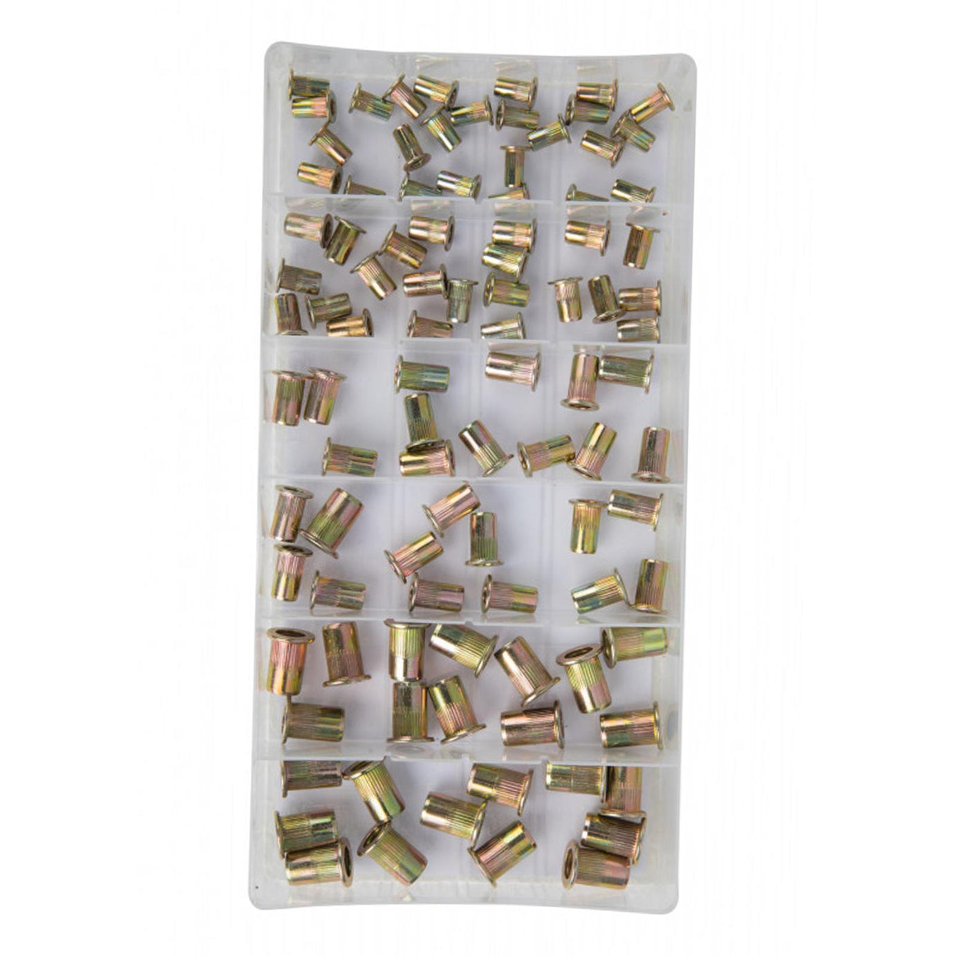 BlueSpot 100pc Rivet Nuts Zinc Steel Rivnut Insert For Threaded Riveter M3 - M6 New