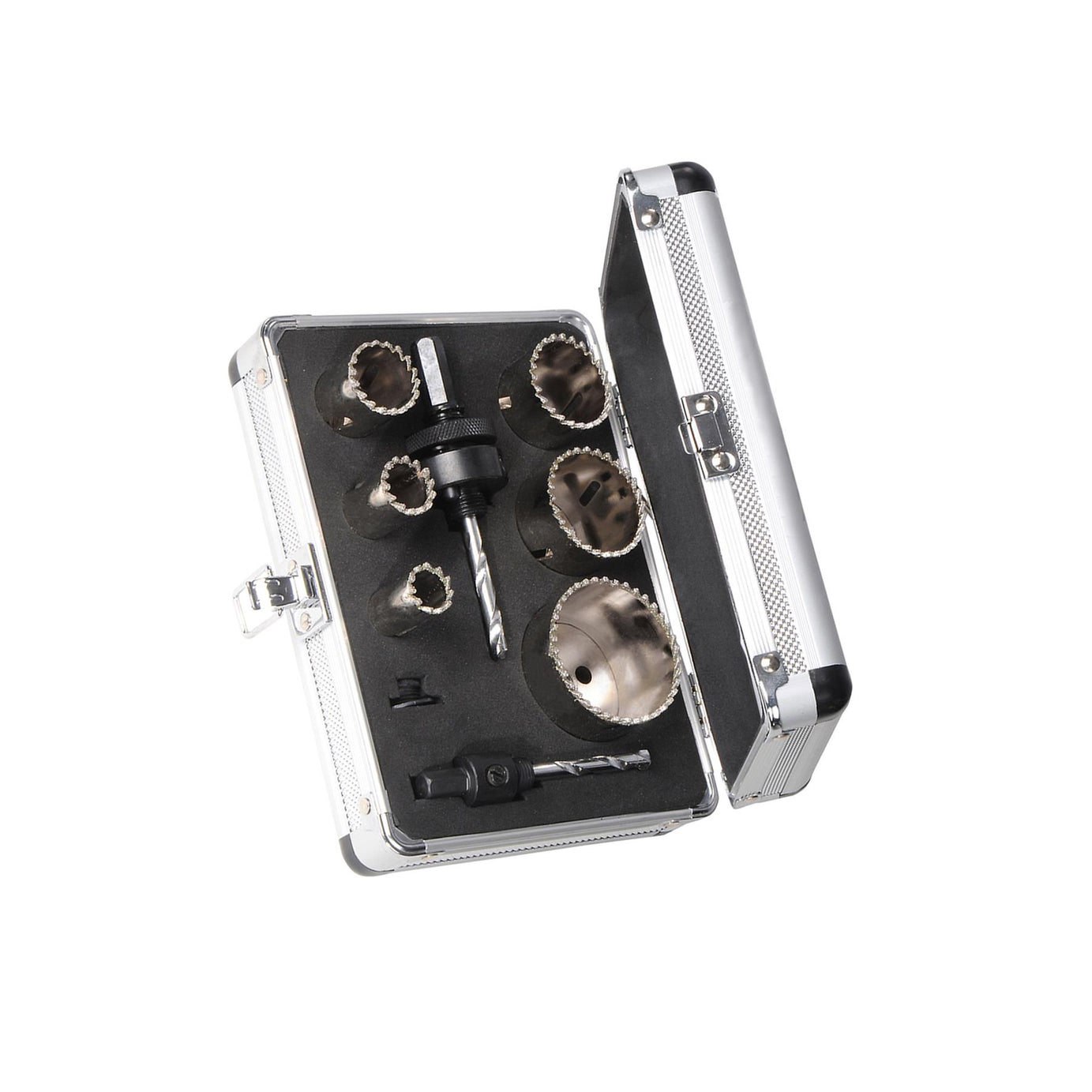 11Pce Diamond Grit Holesaw Kit 19mm - 57mm Fitted Aluminium Storage Case