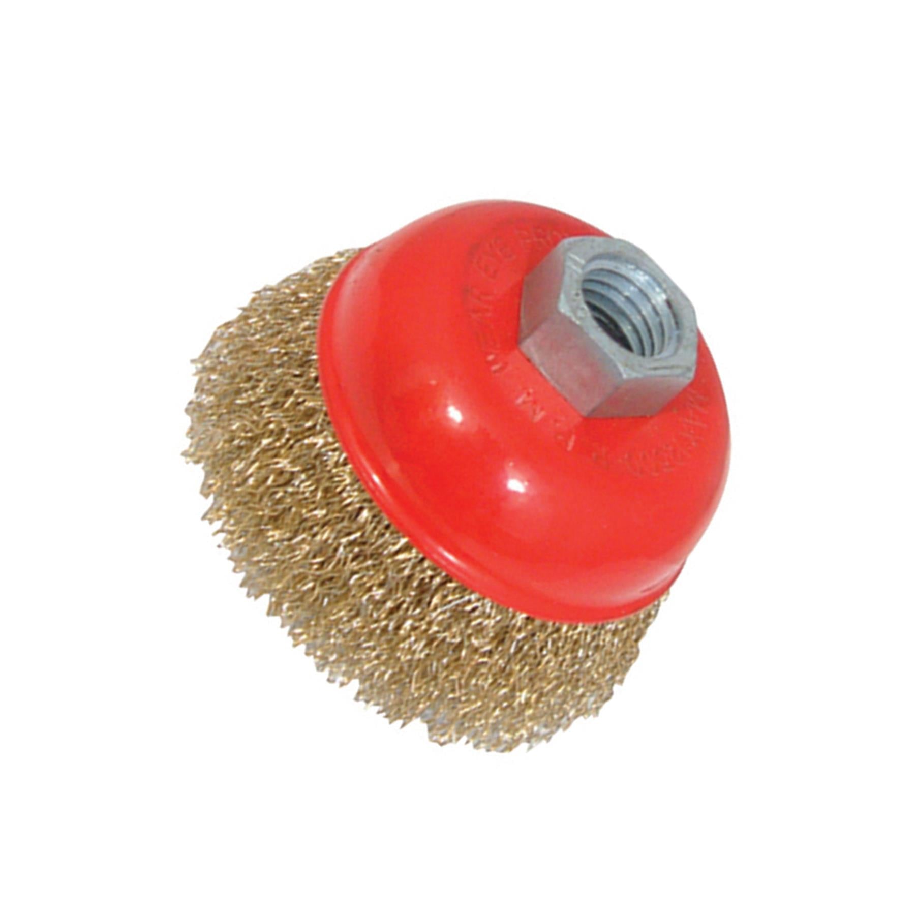 Brass Crimp Cup 75mm - Hand Tools Remove Rust Wire DIY Brush Brand New