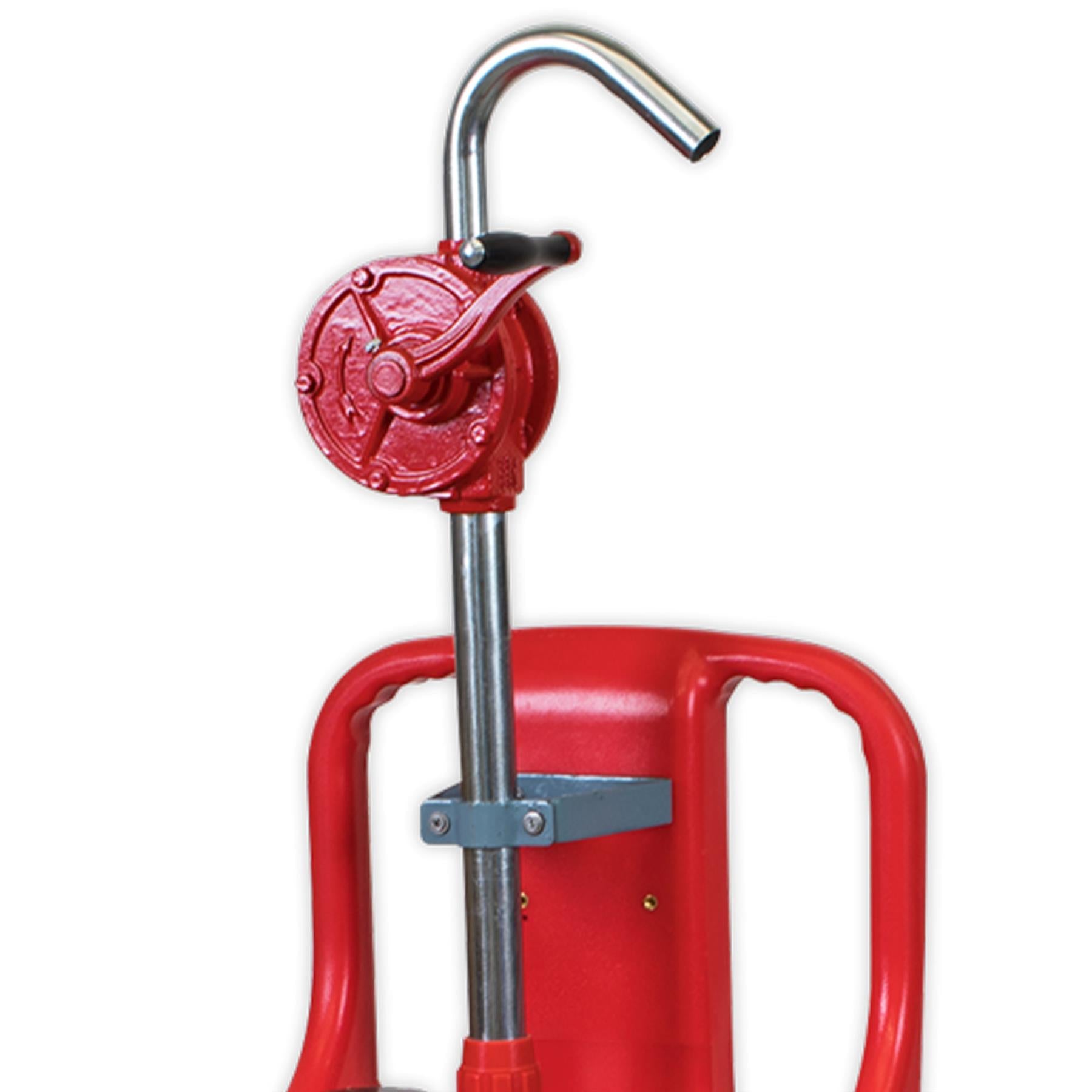 Sealey Mobile Dispensing Tank 55L with Oil Rotary Pump - Red