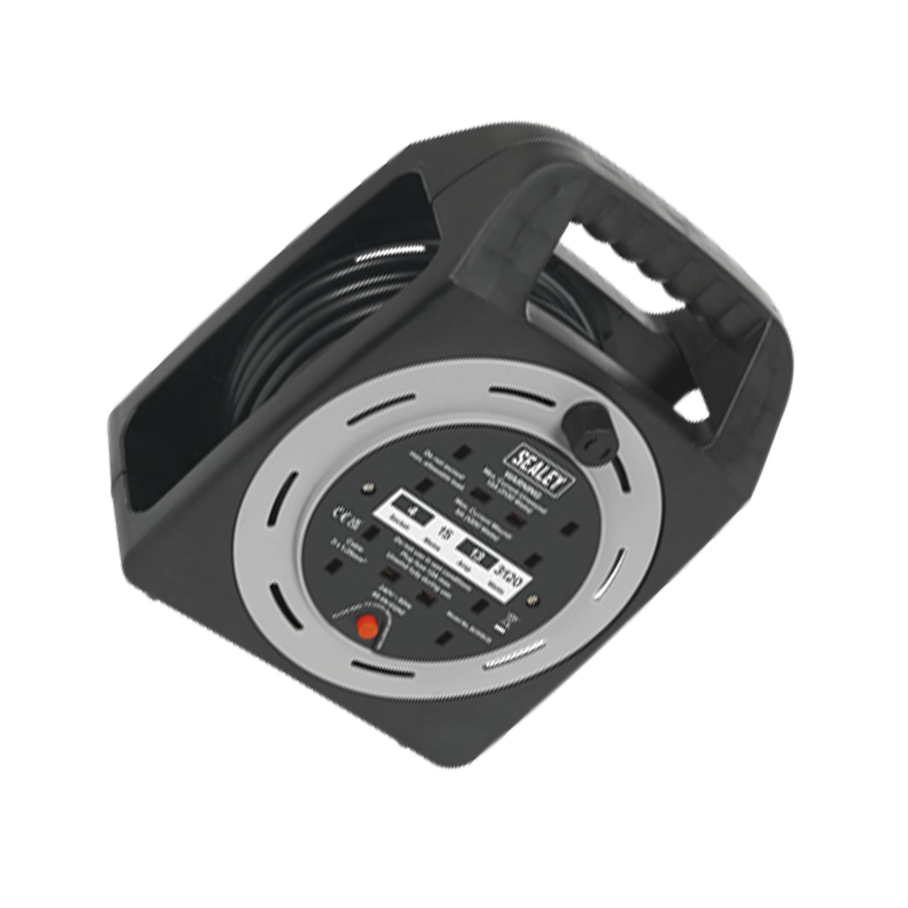 Sealey Cable Reel Box Type 15m 4 x 230V 1.25mm� Thermal Trip